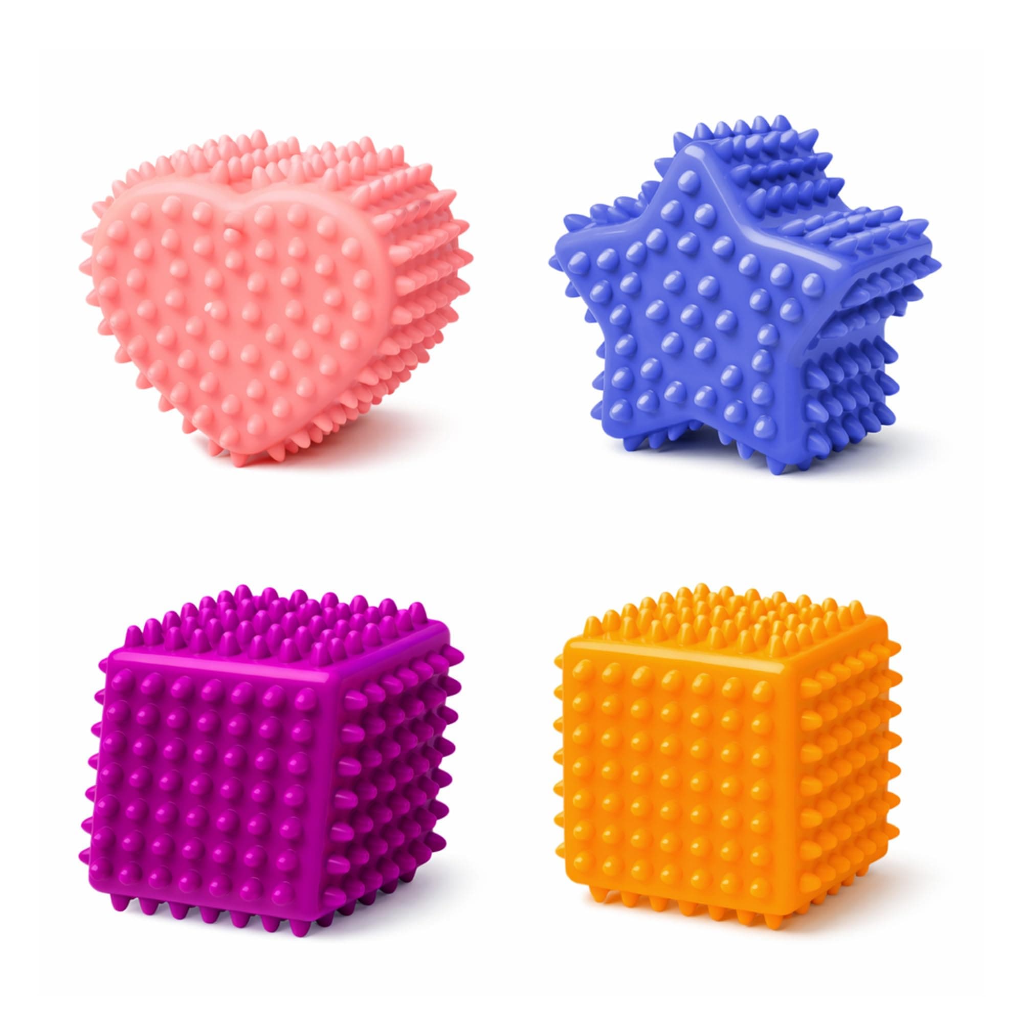 ROHSCE Soft Spiky Sensory Ball, 4PCS Massage Sensory Balls for Toddlers 1-3