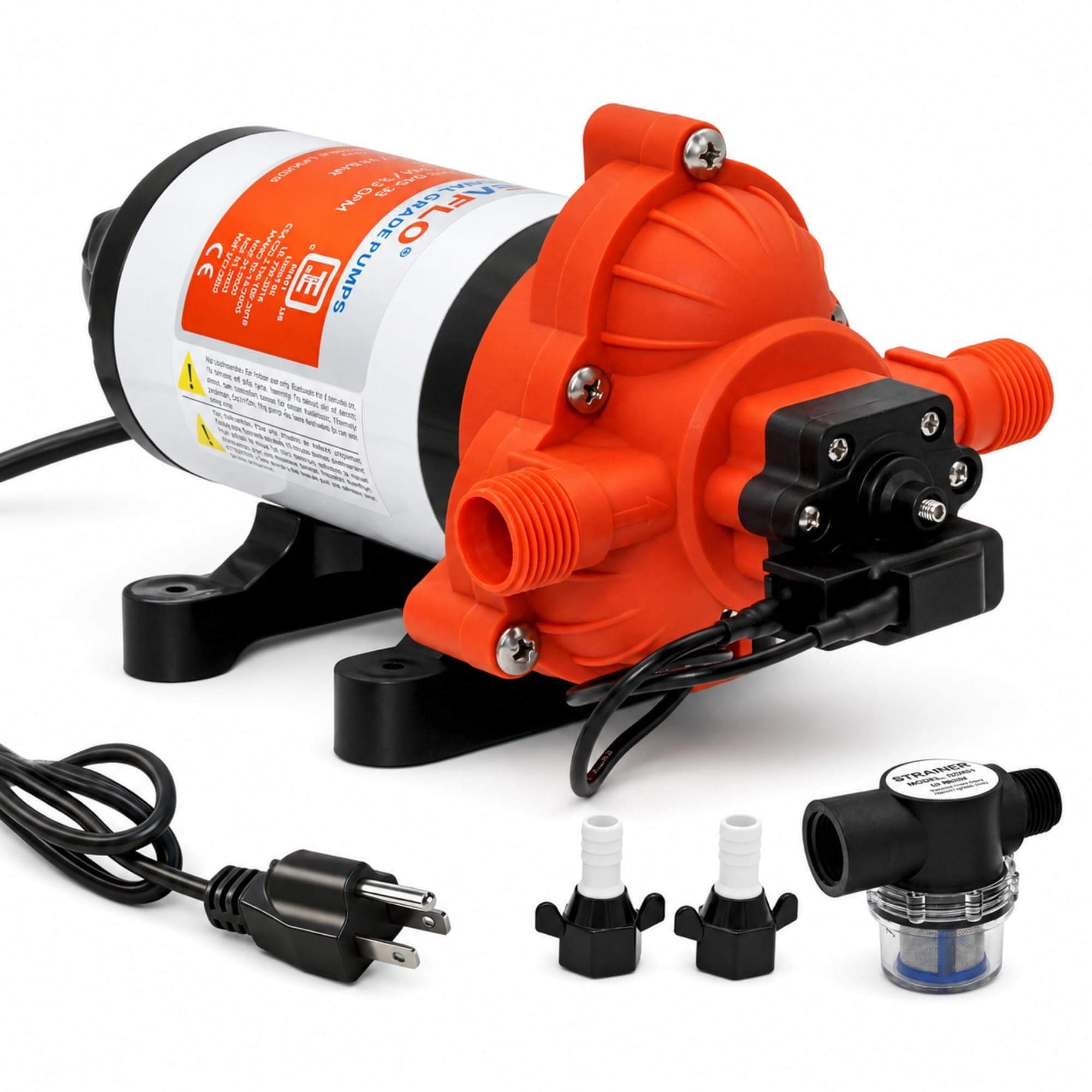 SEAFLO 33-Series Industrial Water Pressure Pump w/Power Plug for Wall Outlet - 115VAC, 3.3 GPM, 45 PSI
