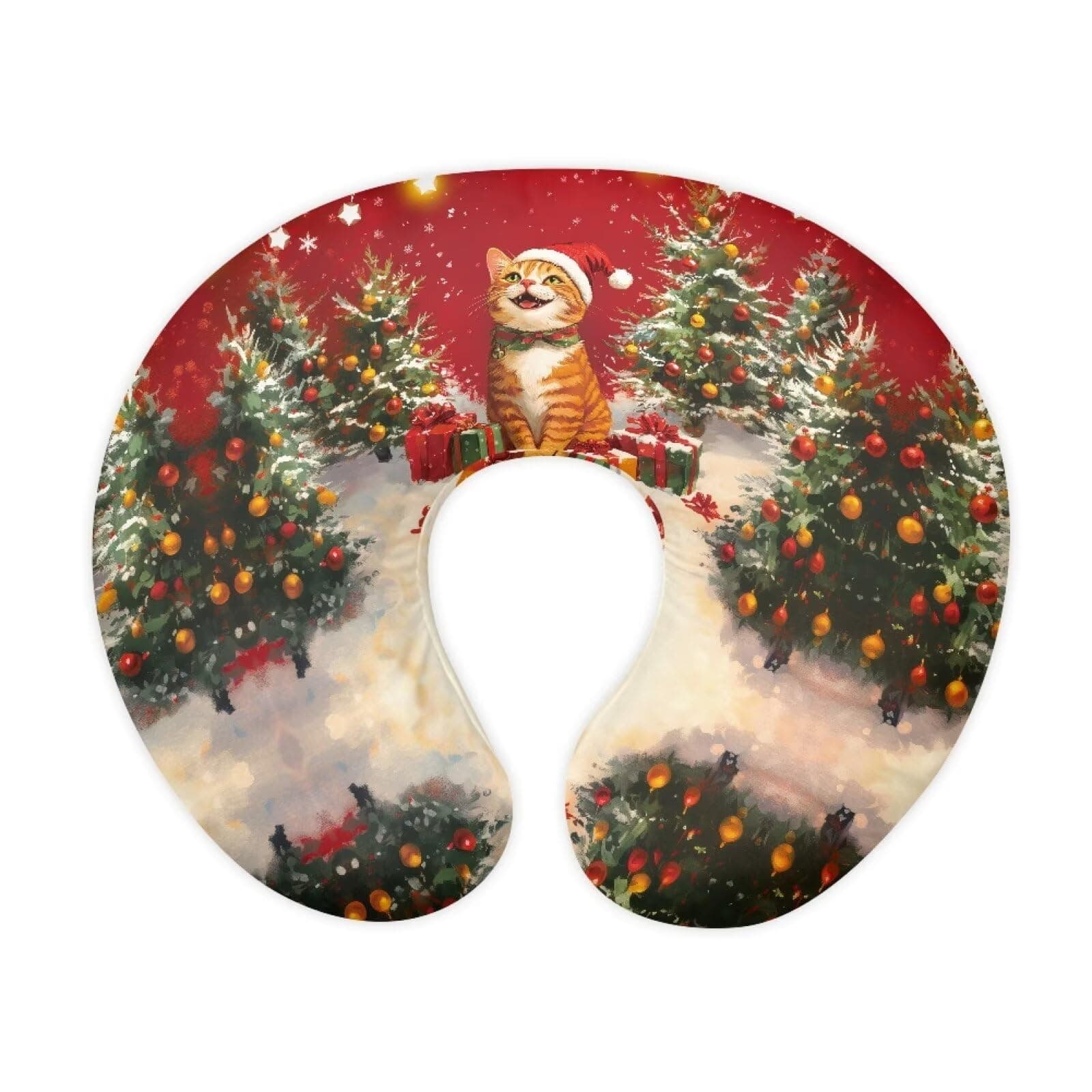 Eheartsgir Christmas Cats Tree Nursing Pillow Case with Hidden Zipper for Newborn Babies Soft Skin-Friendly Nursing Covers Fit Most Bottle & Breastfeeding Pillows for Boys & Girls