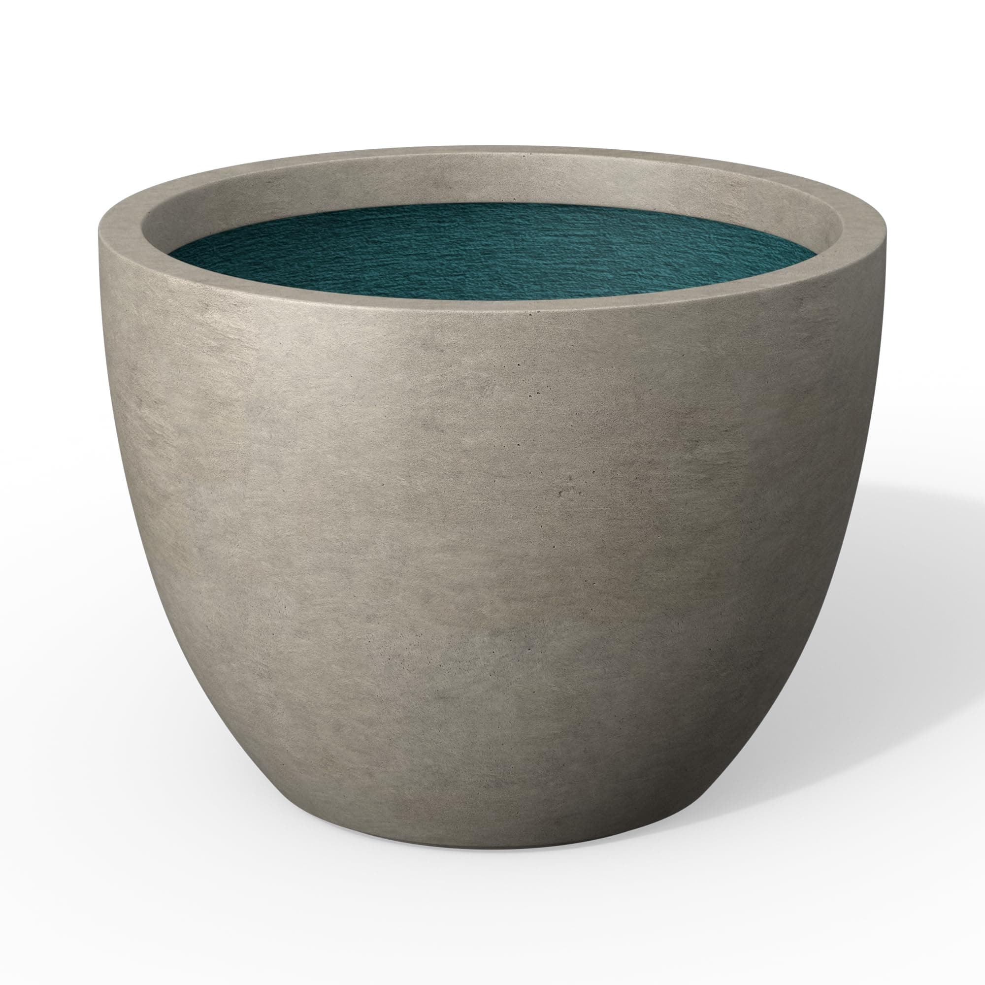 Kante Weathered Concrete Planter 10.6" Tall All-Weather Round Large Pot