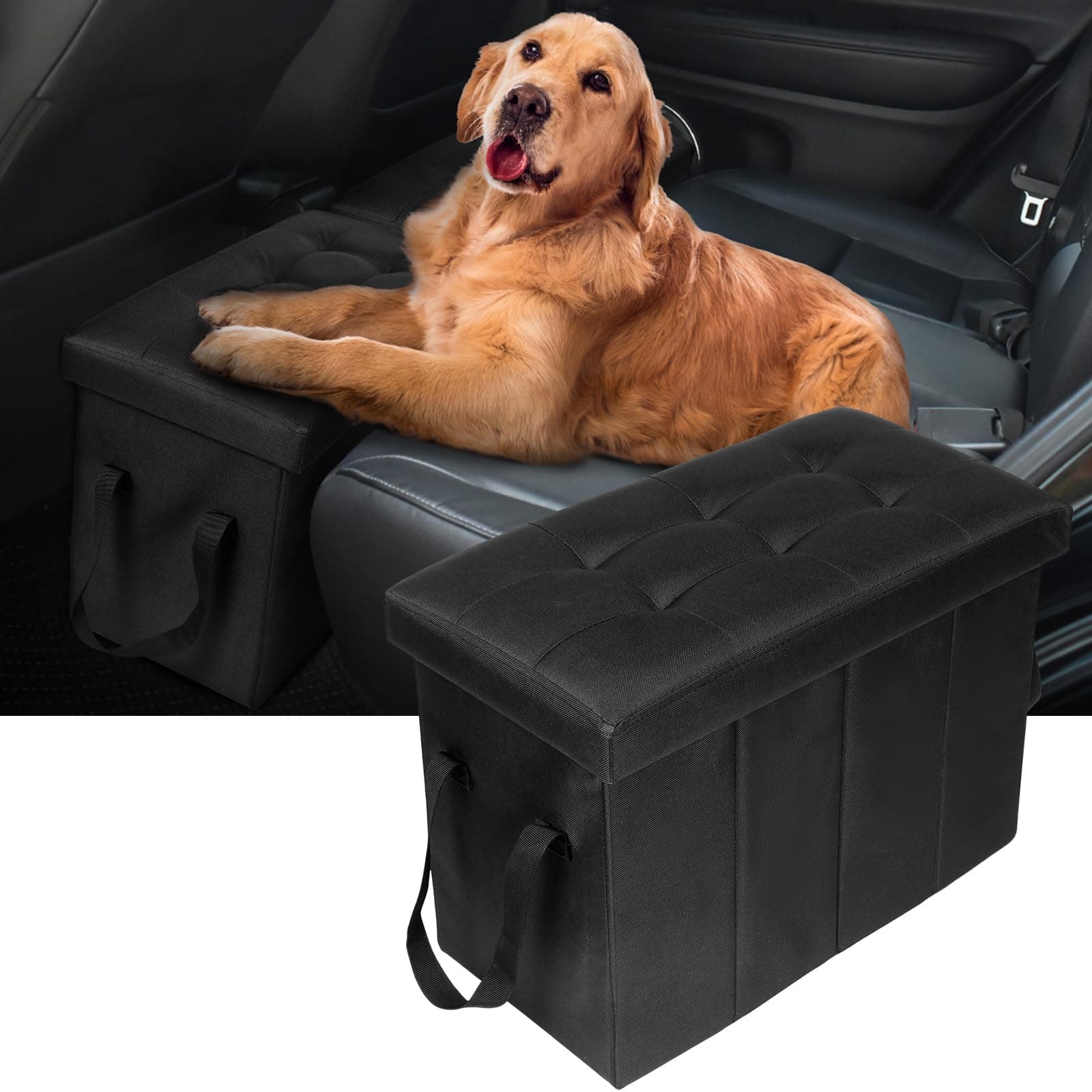Datanly Dogs Car Back Seat Extender, Suitable for up to 300lbs, Black