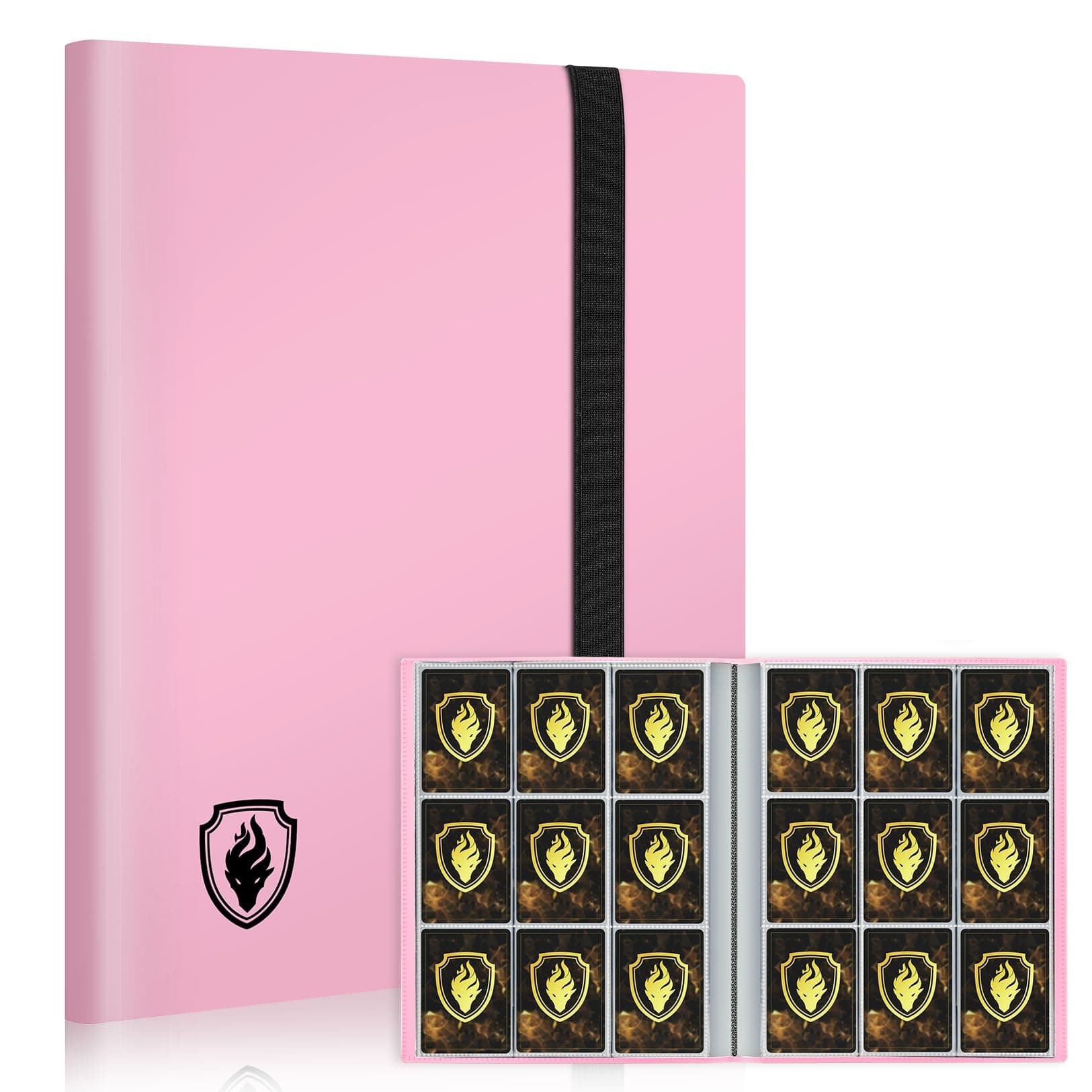 Fabmaker Card Binder 9 Pocket, 396 Pockets Trading Card Binder Case, Pink