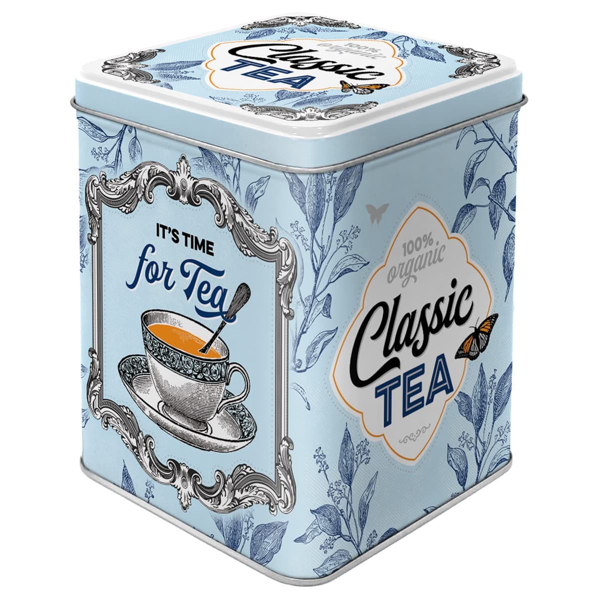 Nostalgic-Art 31302 Classic Tea Container, 7,5x7,5x9,5 cm, Colourful
