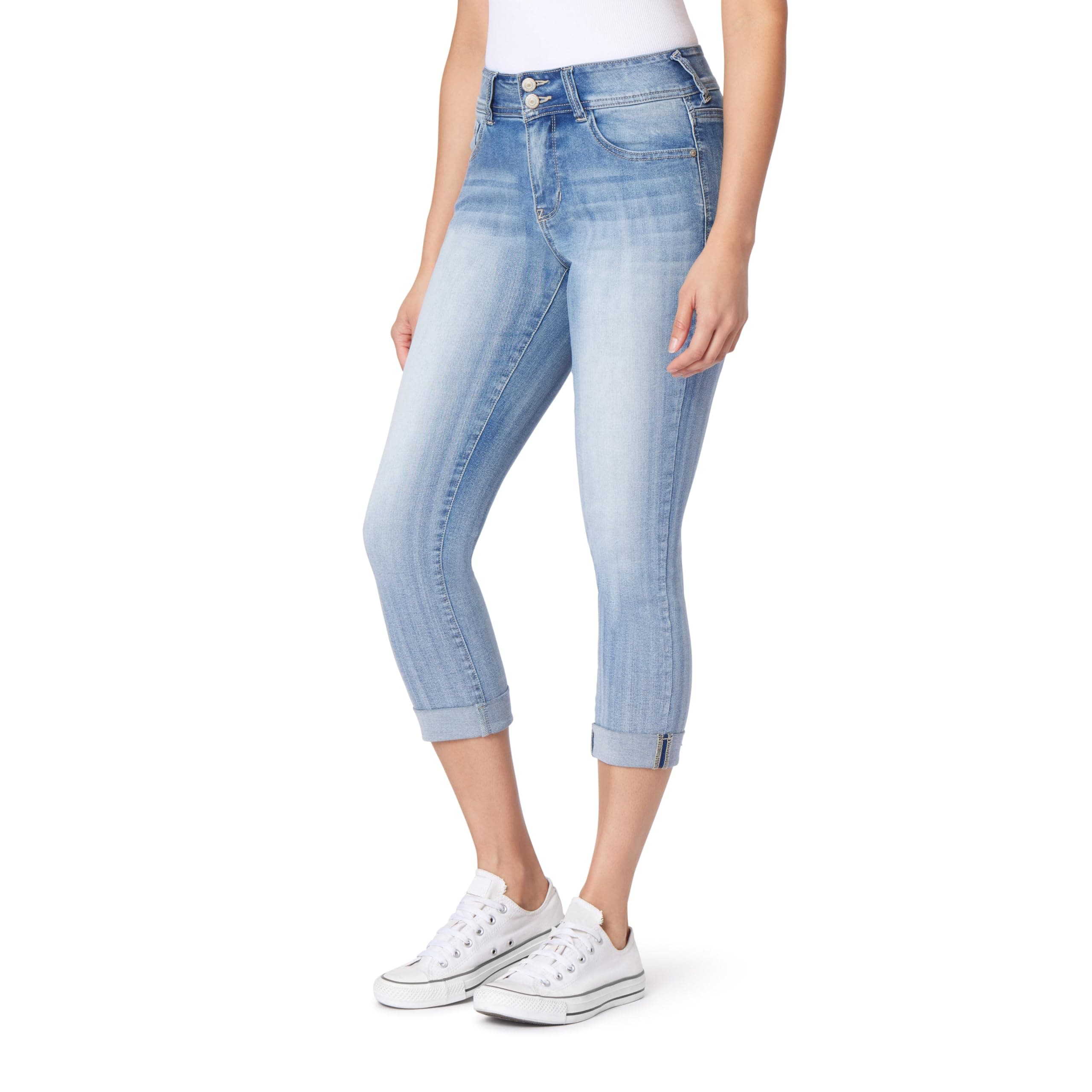 WallFlower Women's Ultra Crop Mid-Rise Insta Soft Juniors (Standard and Plus) Jeans, Vienna, 3