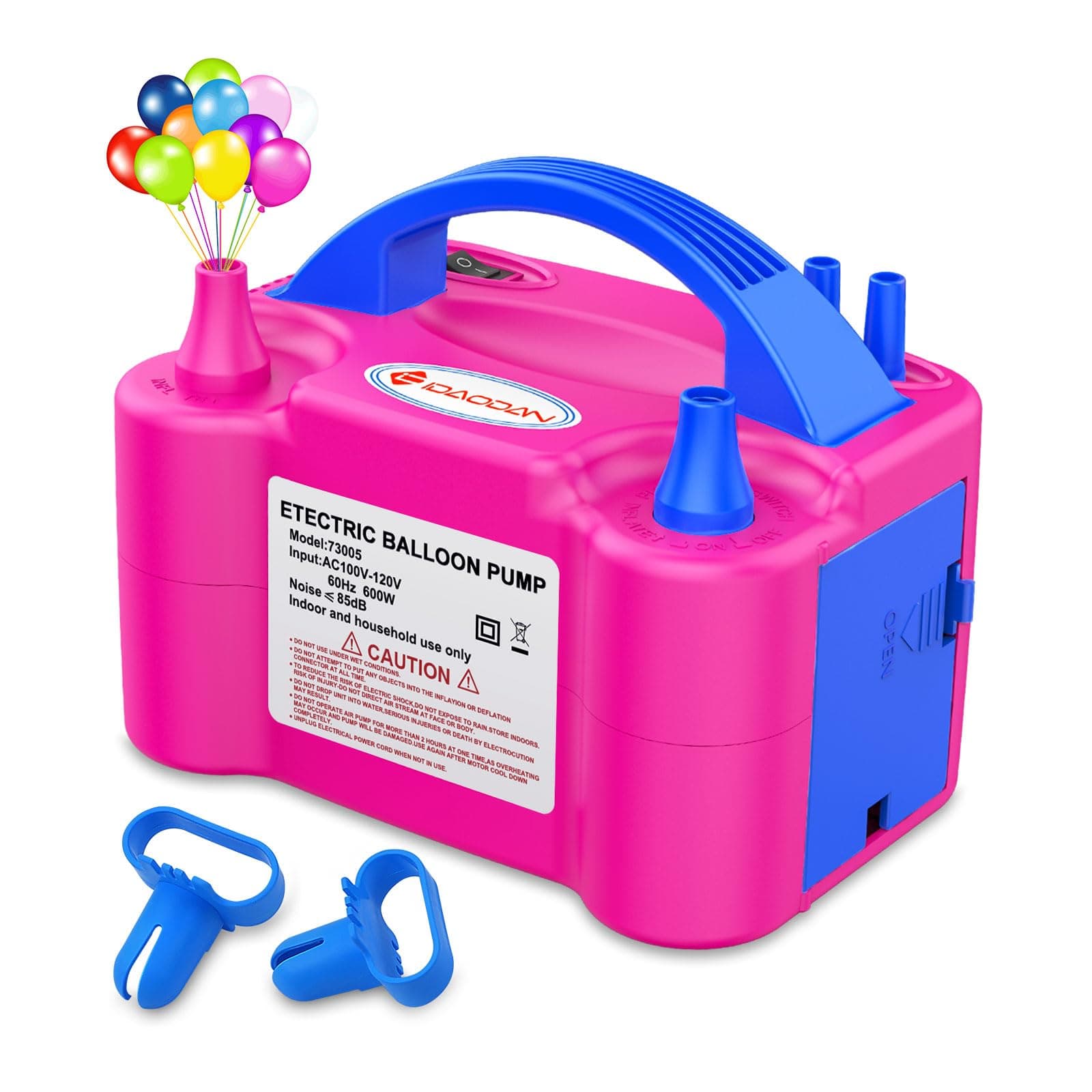 IDAODAN Electric Balloon Pump, Portable Electric Balloon Blower Machine Inflator Air Pump for Party Decorations
