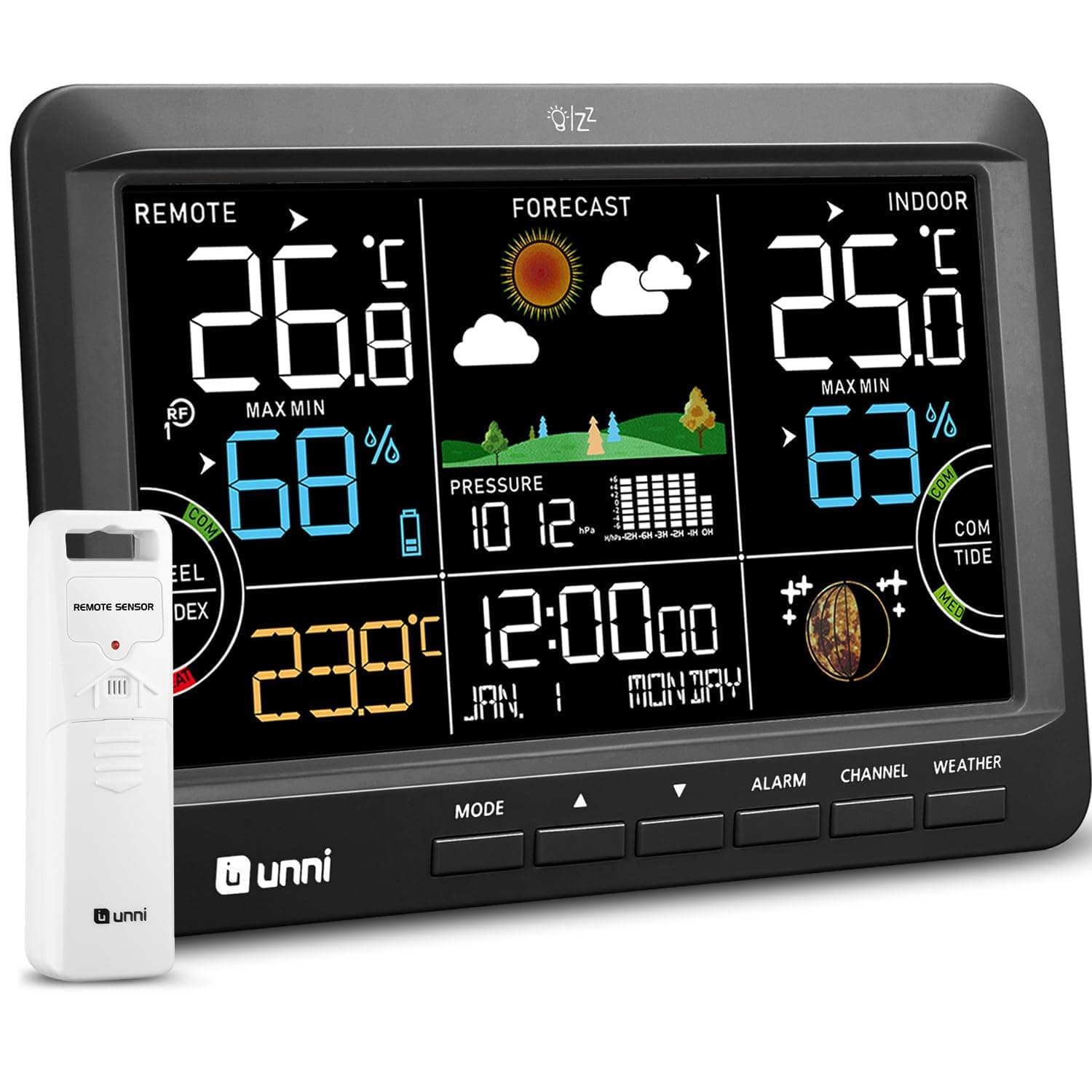 Weather Station Wireless Indoor Outdoor Thermometer with Heat Dew Mold