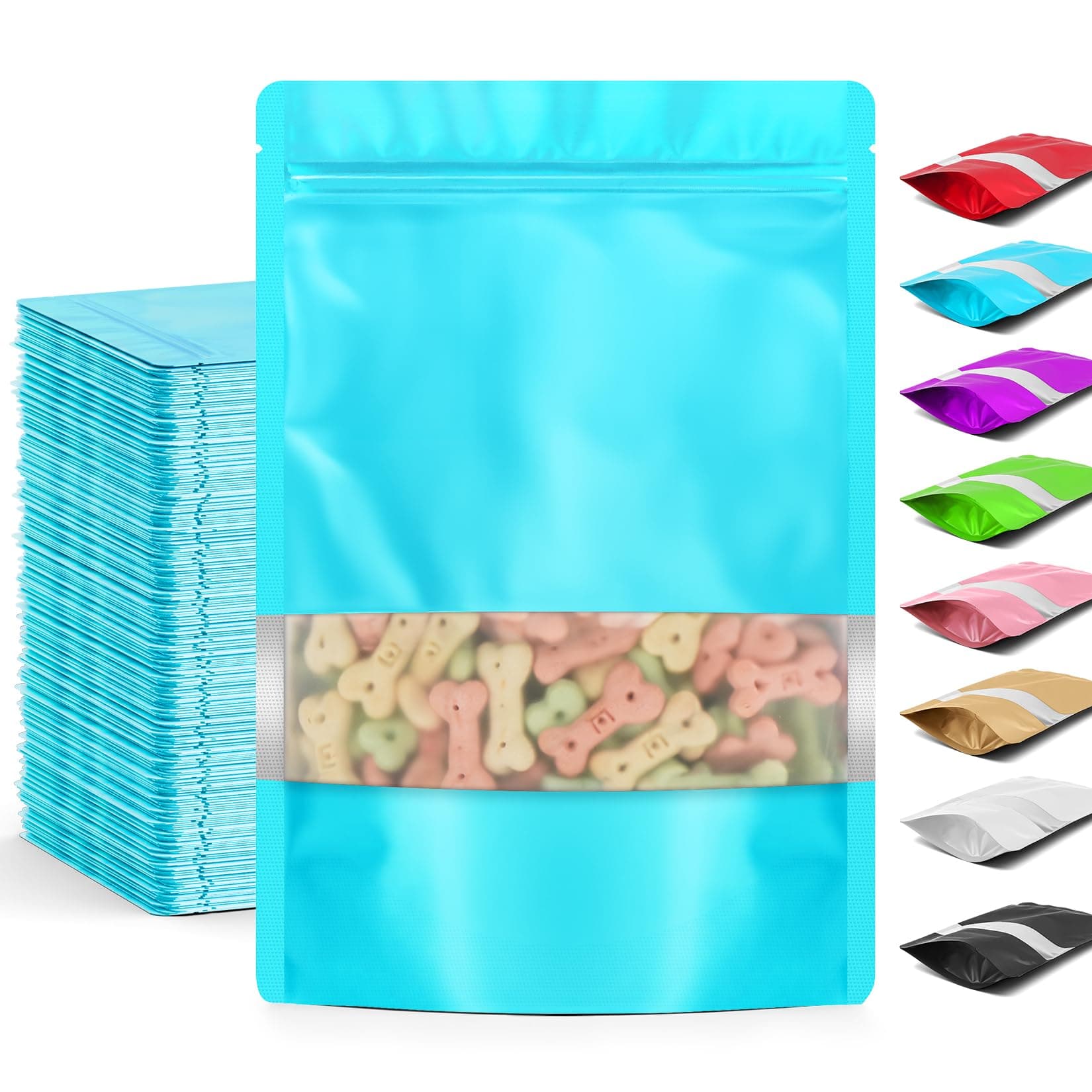 Funfery 100Pcs Smell Proof Packaging Bags,Mylar Clear Bags for Food Storage