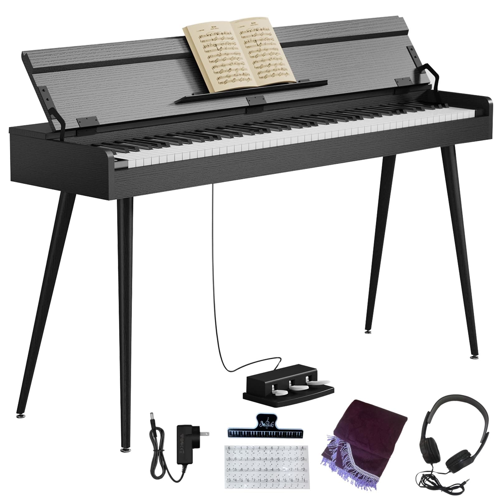 KUMENG Digital Piano 88 Key Weighted Keyboard Full-Size Desk Electric Piano