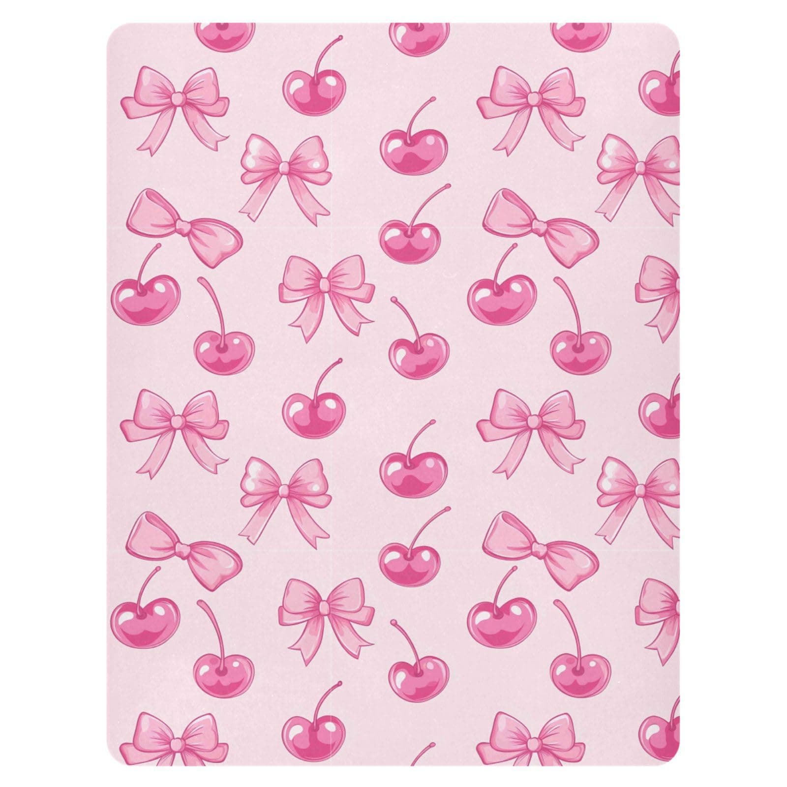 Pfrewn Mini Crib Sheets, Pack n Play Sheets, Stretchy Portable Fitted Playard Sheet, Convertible Playard Mattress Cover, Soft Breathable Material, Cherry Red Bow 1, 39" x 27"