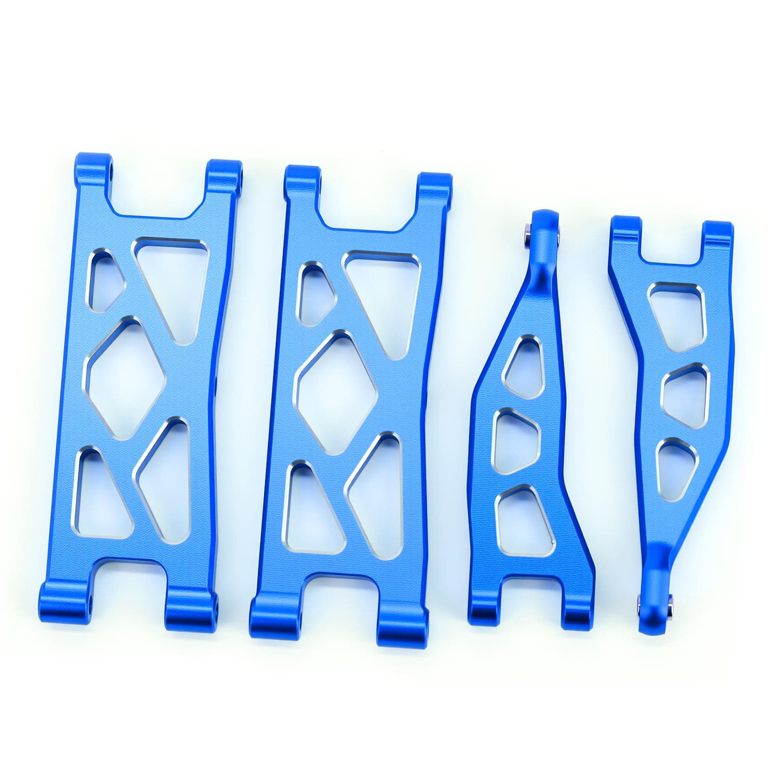 Aluminum Alloy Rear Upper Swing Arms & Rear Lower Swing Arms Upgrade Parts for Arrma 1/18 Granite Grom Typhon Grom (Blue)