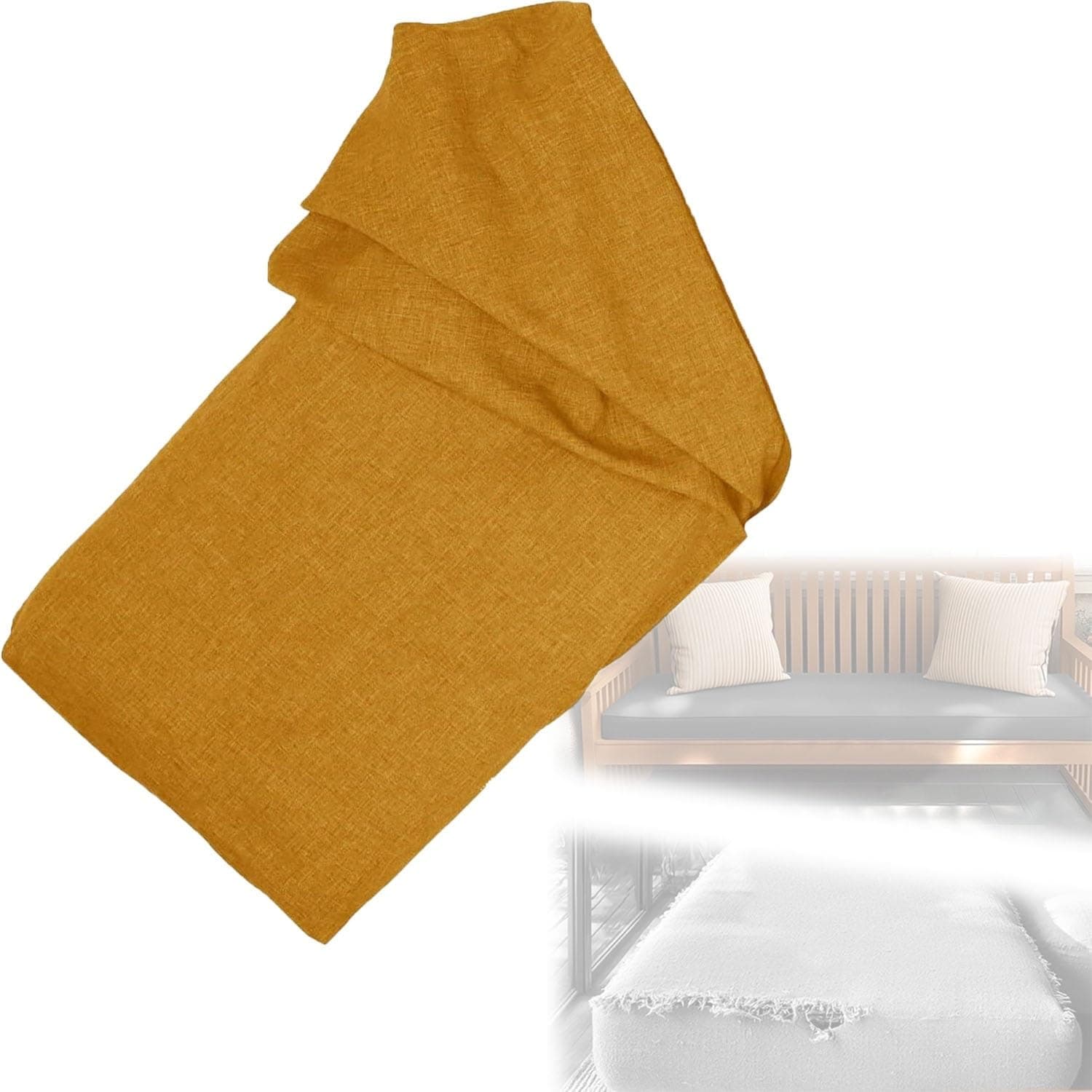 Bench Cushion Cover for Outdoor Indoor Furniture(Only Covers), Bench/Chair Cushion Covers Replacement, Patio Cushion Slipcovers Optional Anti-Slip Bottom(10,120x55x8cm/47x22x3in)