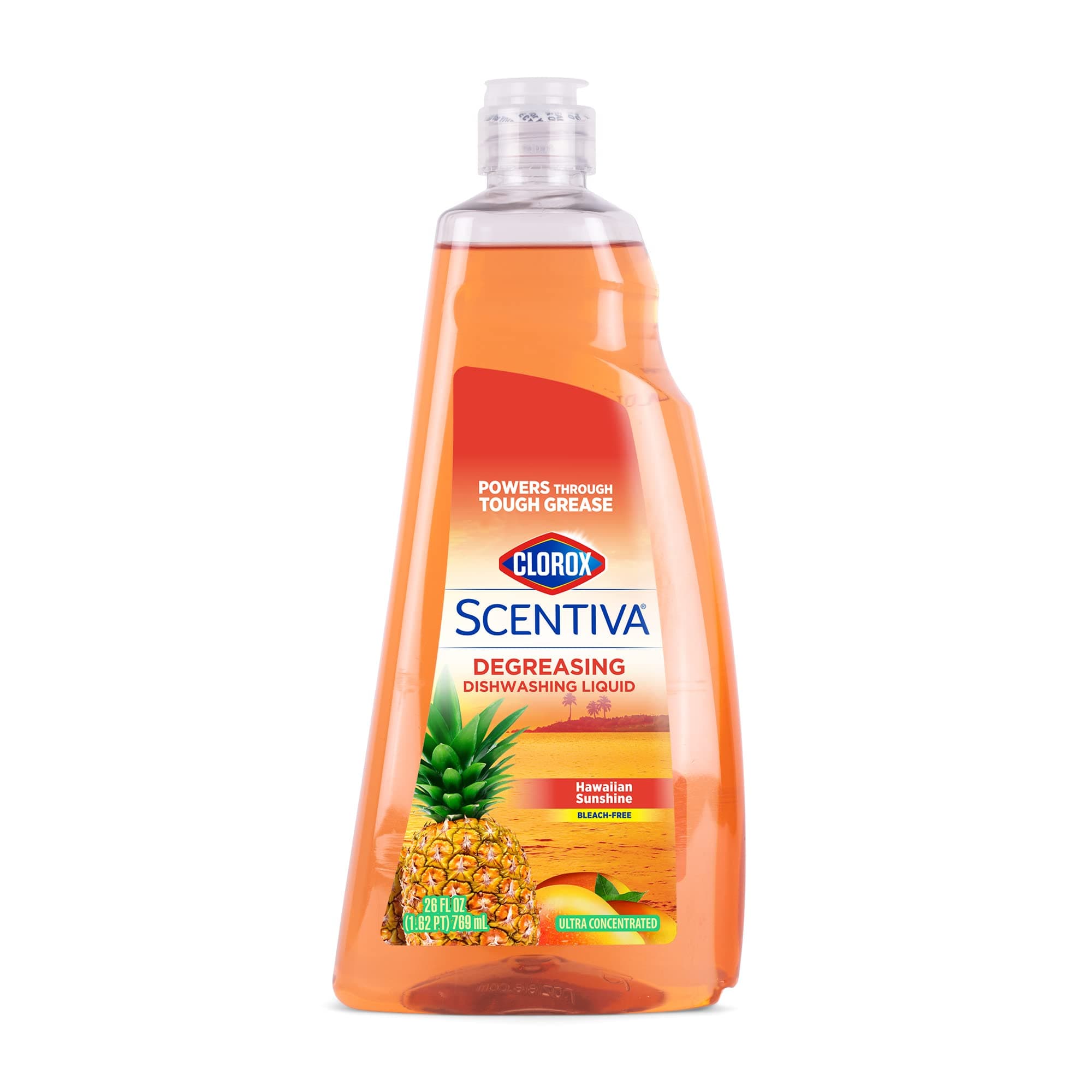 Clorox Scentiva Liquid Dish Soap, Hawaiian Sunshine Scent, 26 Fl Oz