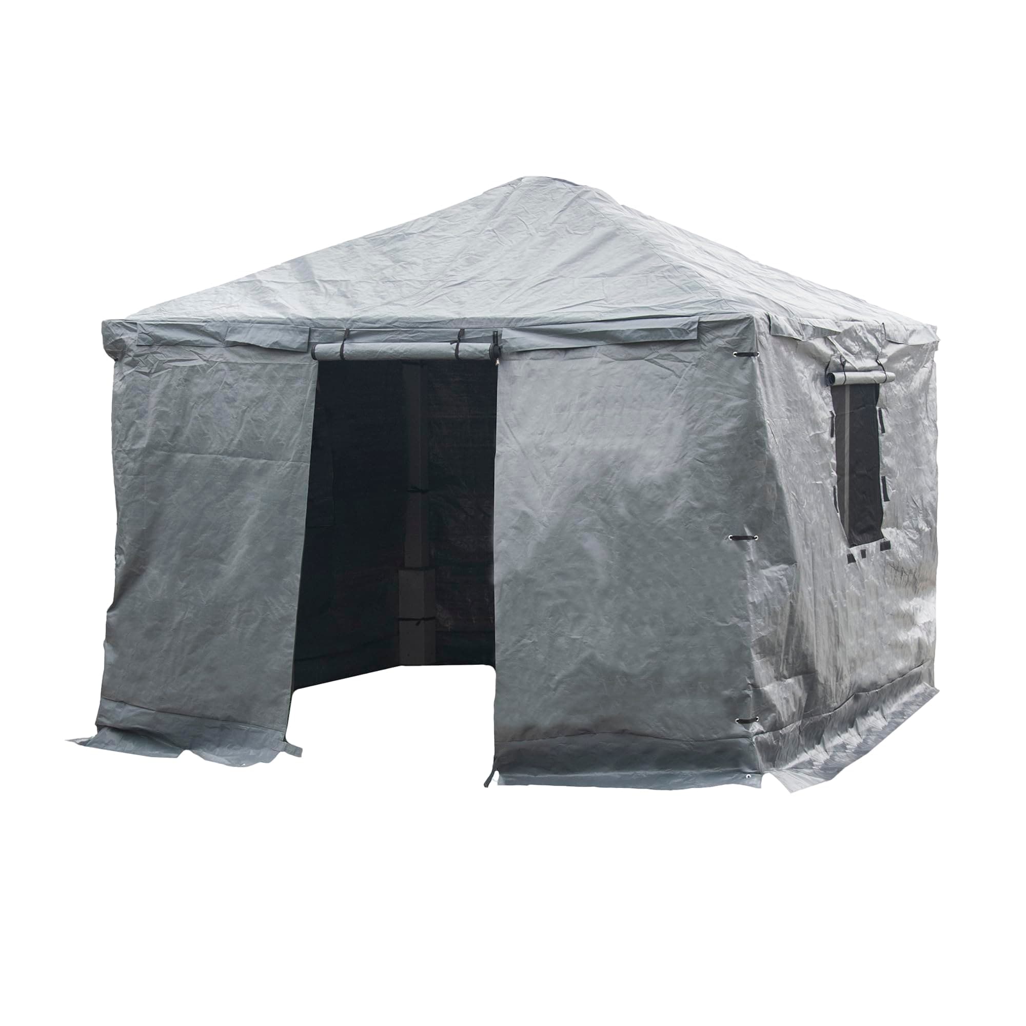 Sojag Winter Cover for Gazebos, Waterproof 12' x 14' Gazebo Accessory with Roll-Up Door, and Vented Panels, All-Season Outdoor Storage