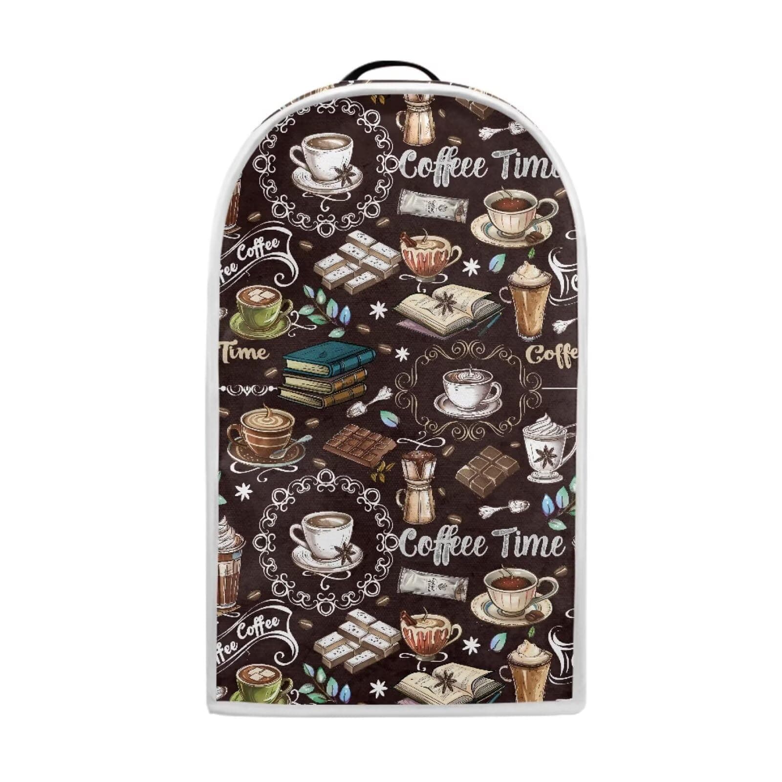 Talayituse Coffee Chocolate Book Print Blender Dust Cover with Handle, Stand Mixer or Coffee Maker Appliance Covers Anti Fingerprint Dust Proof Stain Resistant Blender Cover for Home Kitchen