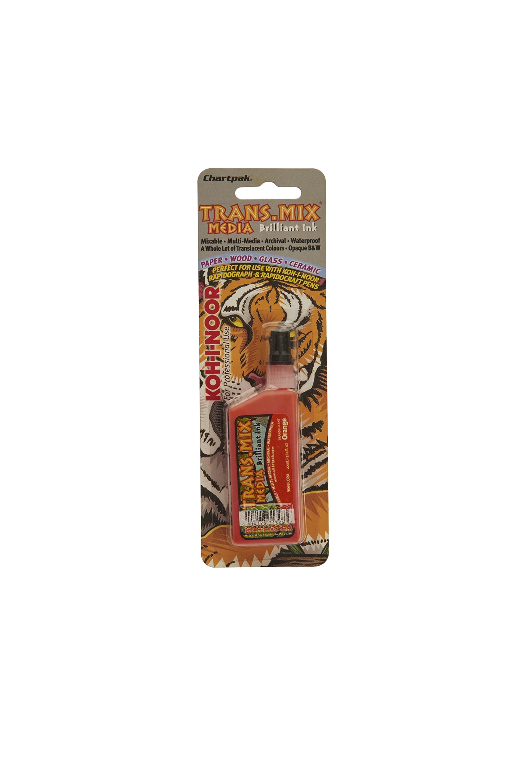 ChartPak Orange 3/4 Fl. Oz. Ink F Bottle (9065F.0RA)