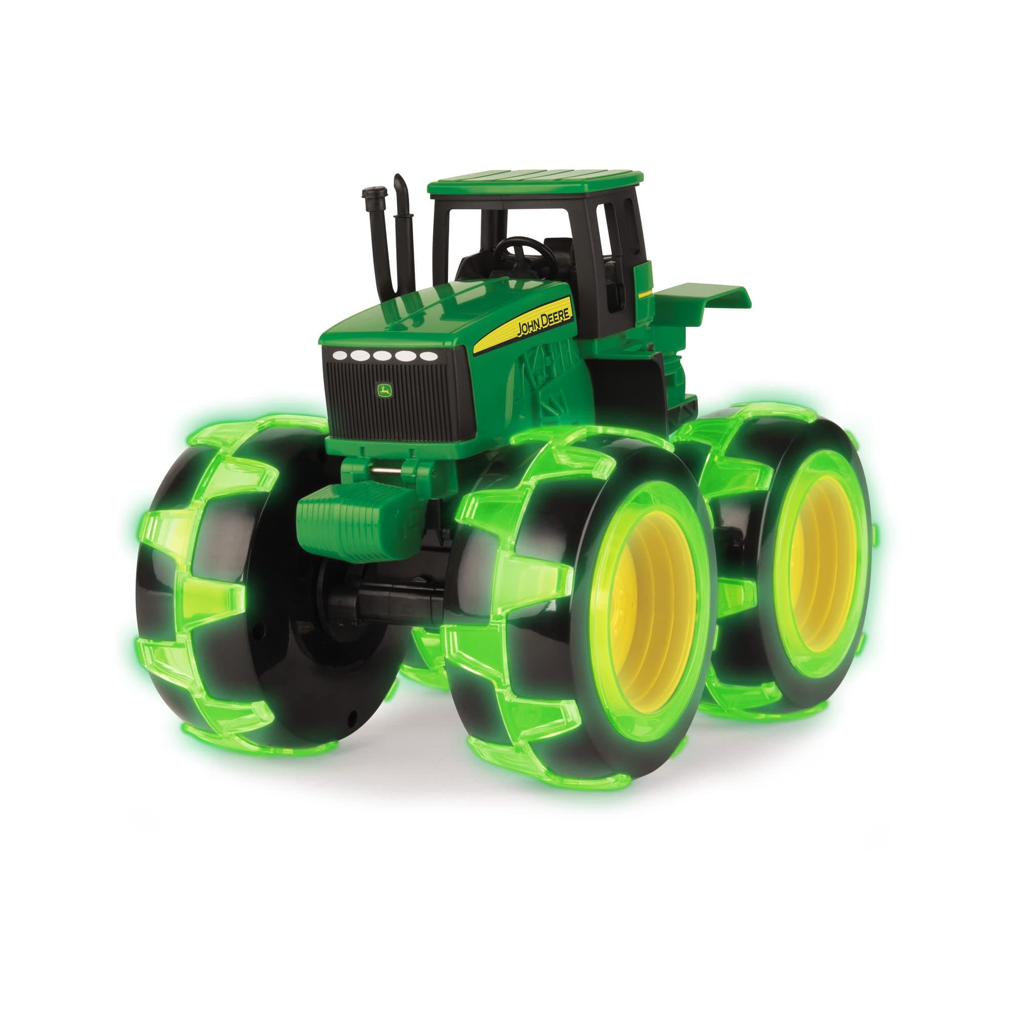 Tomy Monster Treads Lightning Wheels - John Deere Tractor - Motion Activated Light Up Monster Truck Toy - John Deere Tractor Toys - Frustration Free - Ages 3 Years and Up