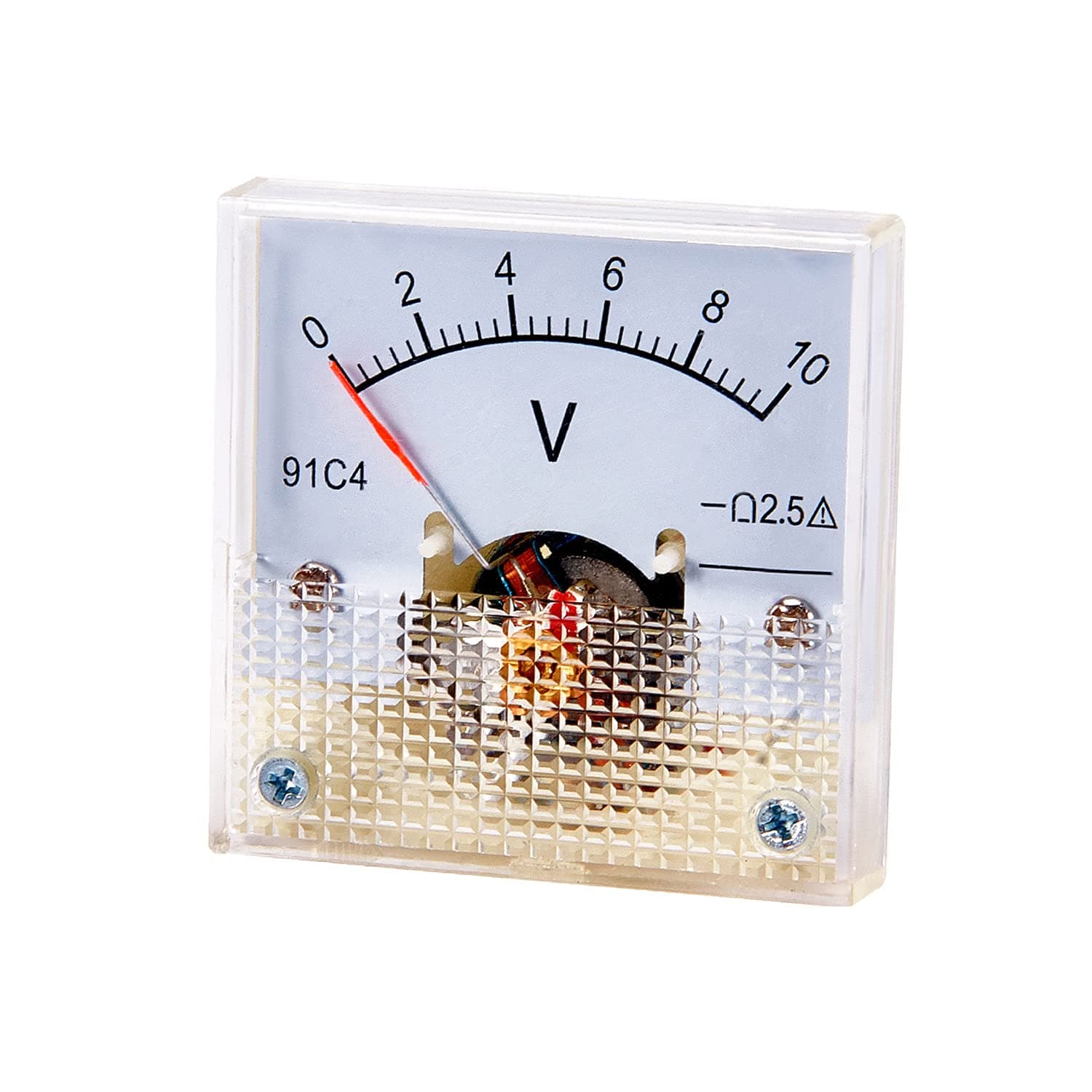 Heyiarbeit 0-10V DC Analog Panel Voltage Gauge 91C4 Volt Meter for Voltage Measurement Devices 1Pcs