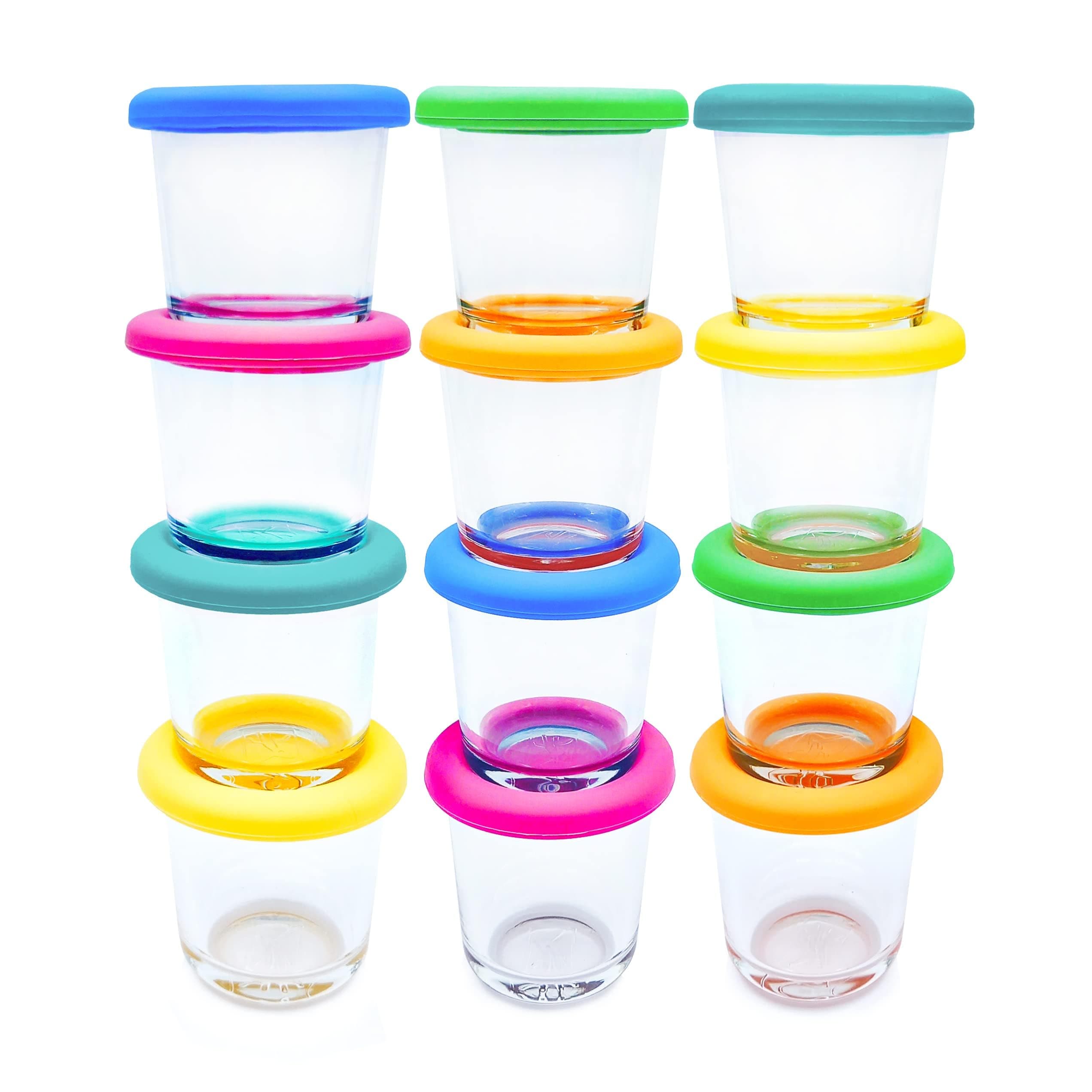 Elk and Friends Baby 4oz Borosilicate Glass Food Storage Jars | 12pk
