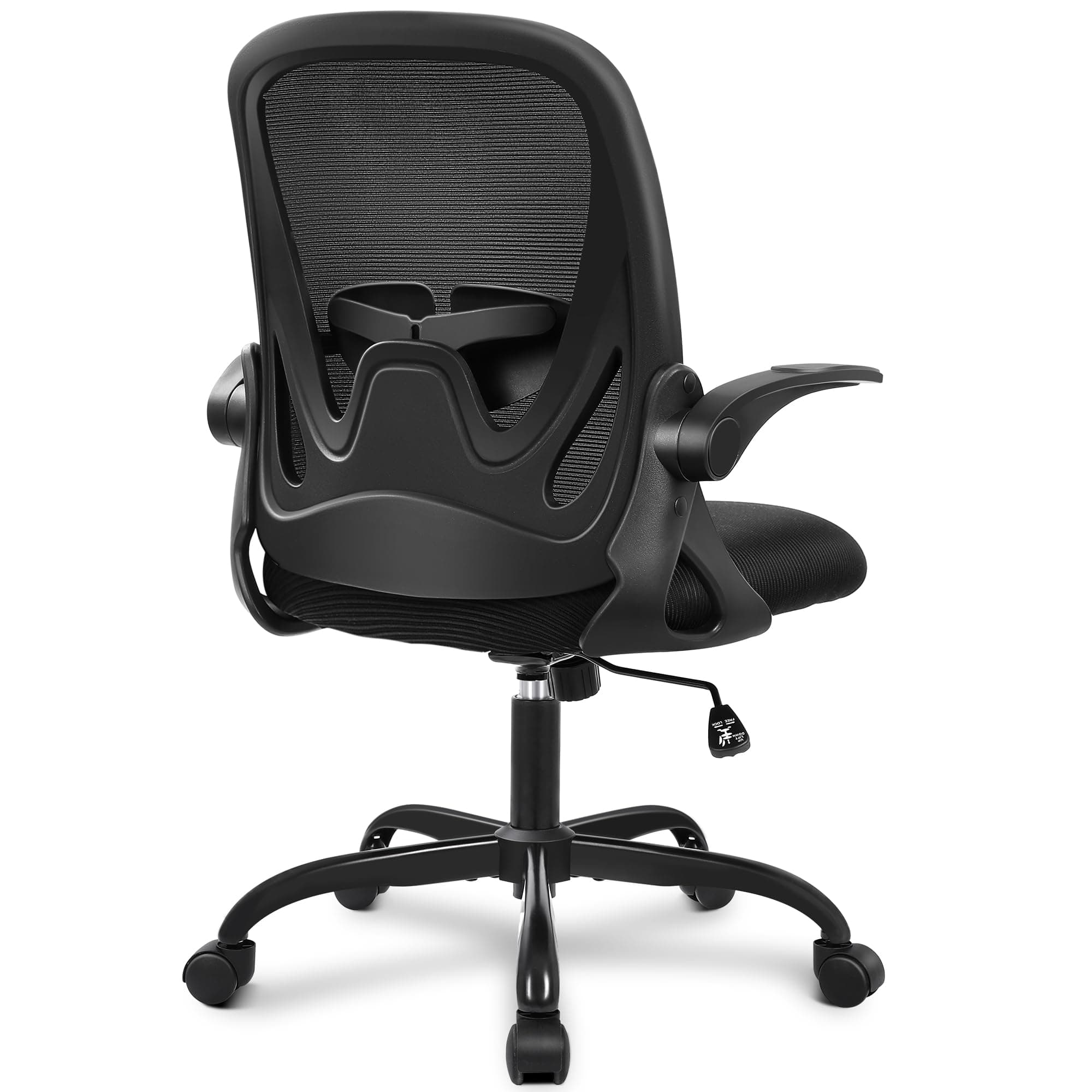 Office Chair Primy Ergonomic Desk Chair with Adjustable Lumbar Support and Height, Swivel Breathable Desk Mesh Computer Chair with Flip up Armrests for Conference Room (Pink)