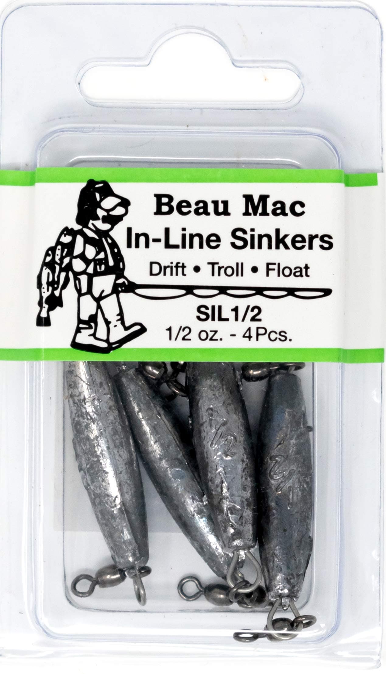 Beau Mac SIL1/2 in-Line Sinkers - 1/2oz