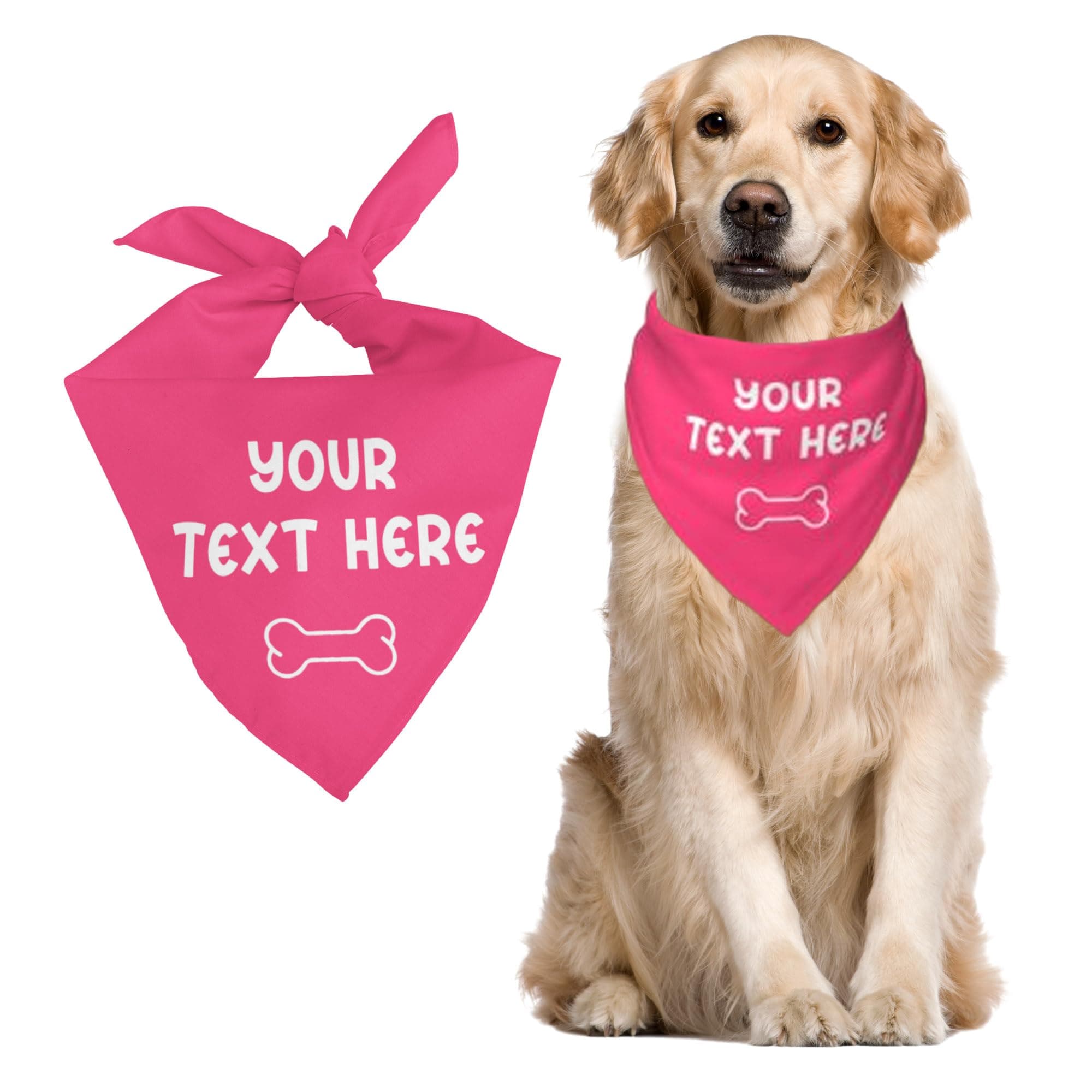 Custom Pet Scarf Personalized Dog Bandana with Name Personalized Add Your Text Bibs Triangle Head Scarfs Gift for Small Medium Large Dogs Cats Baby Puppy Pets Accessories