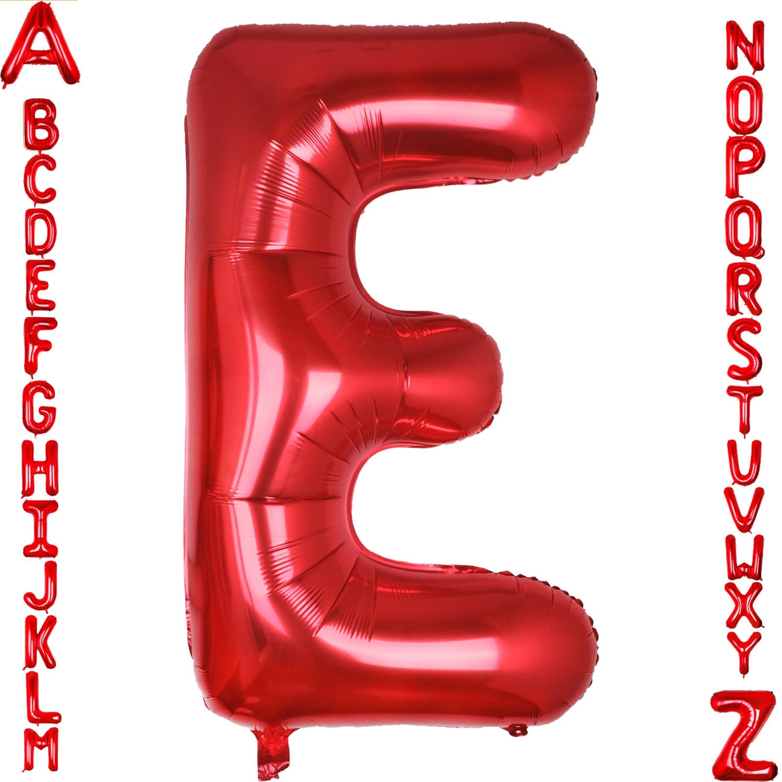 AULE 40" Giant Red Mylar Foil Balloon Letter E Balloon Birthday Party Decoration
