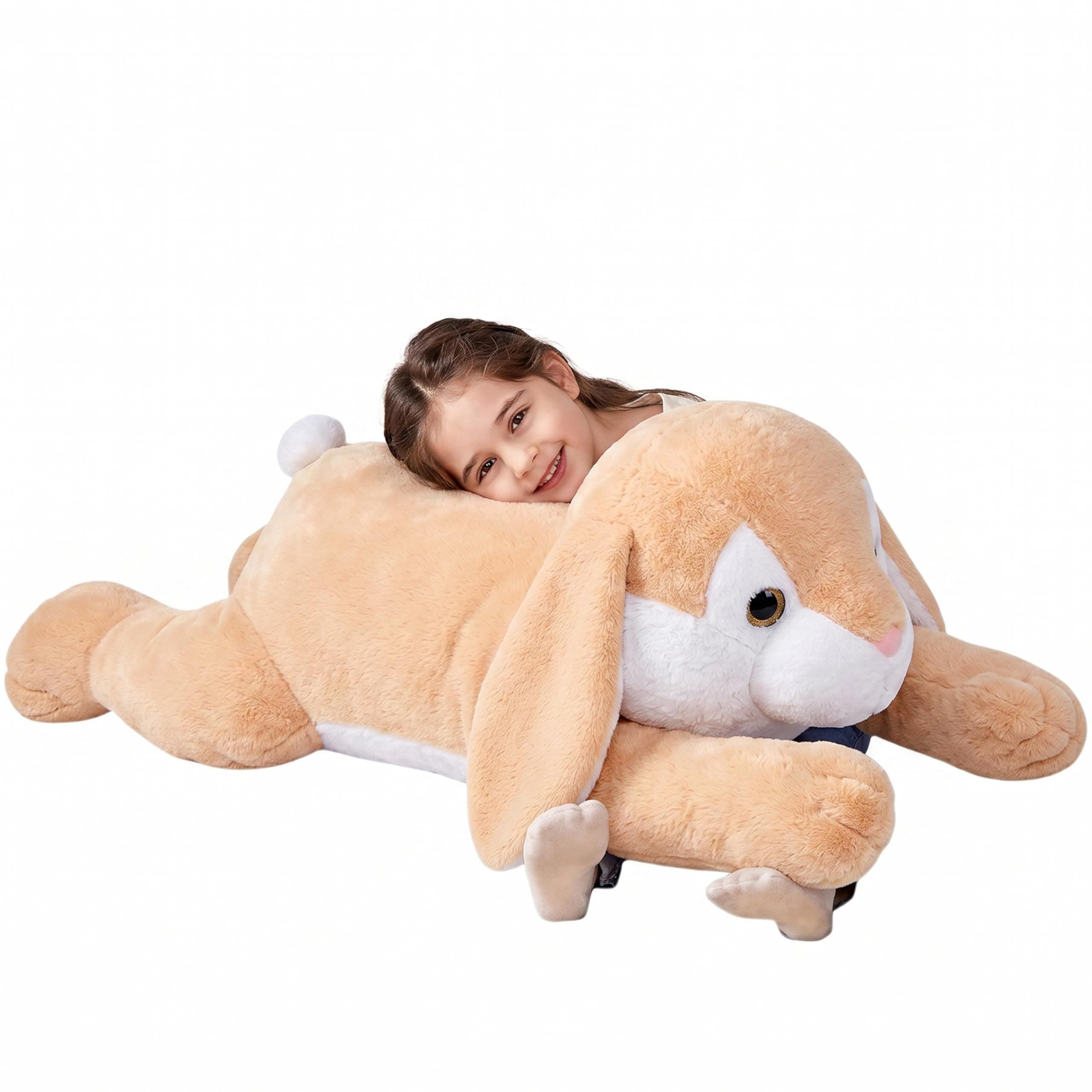IKASA 30" Giant Rabbit Stuffed Animal, Super Soft, Zipper-Free Plush