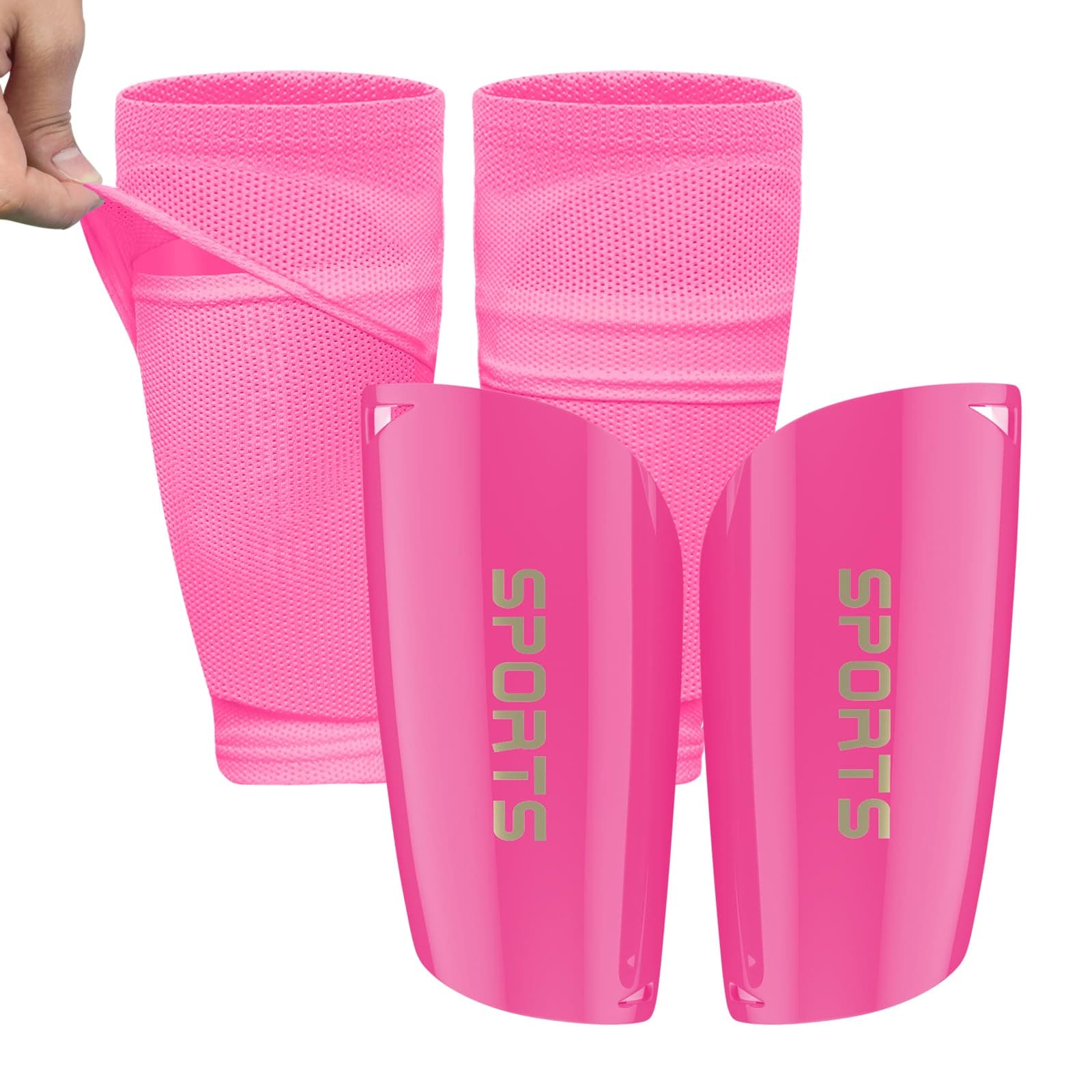 ATHCISE Toddler Kids Youth Soccer Shin Guards with Sleeves for Ages 3-15