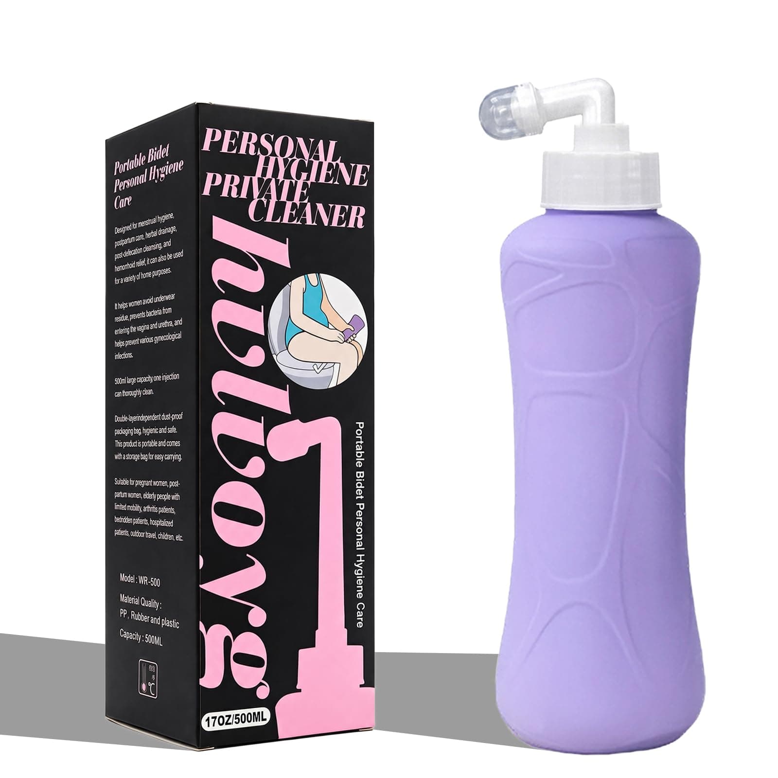Peri Bottle for Postpartum, Portable Bidet, Feminine Care, 17oz