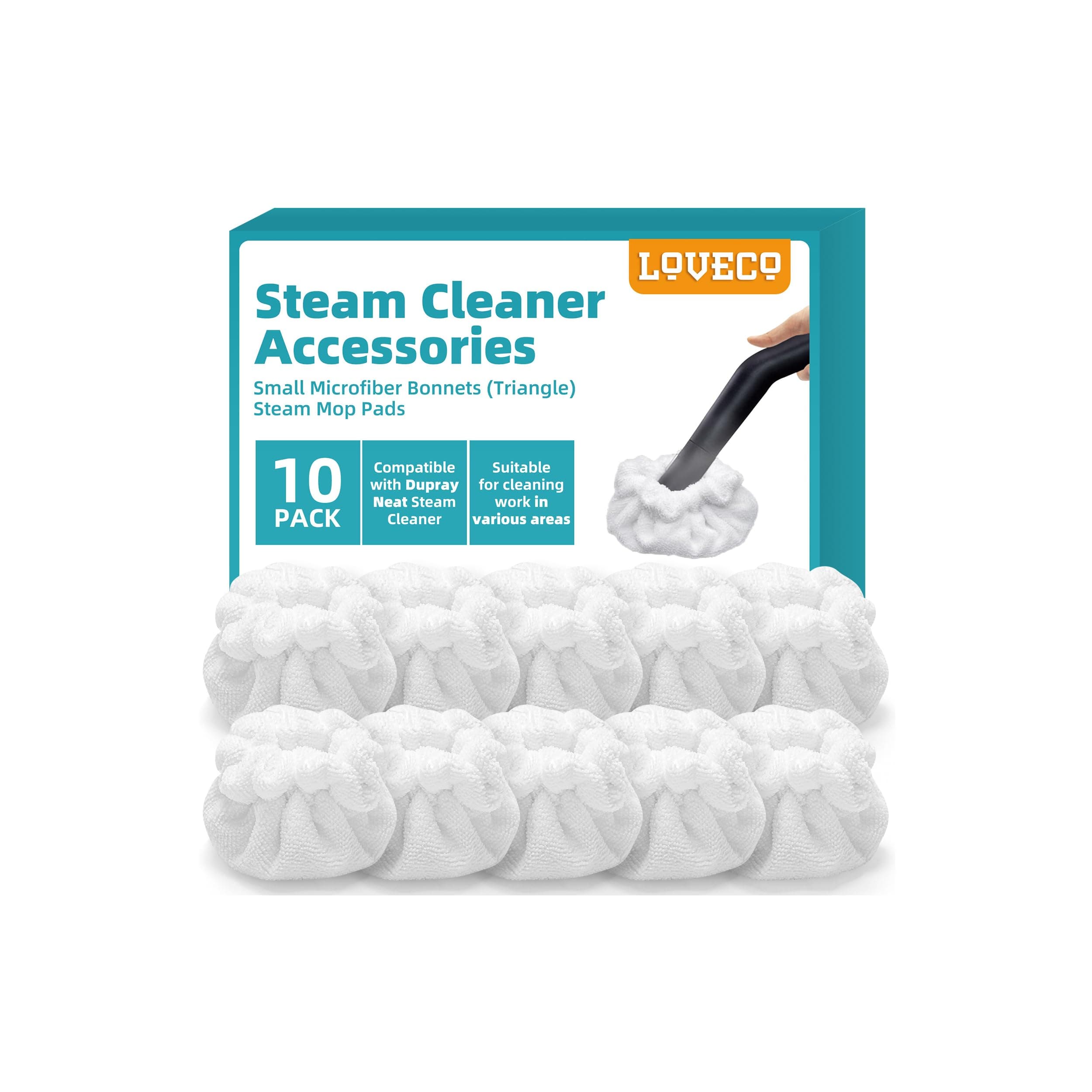 LOVECO Microfiber Bonnets for Dupray Steam Cleaner, McCulloch & awasky, etc