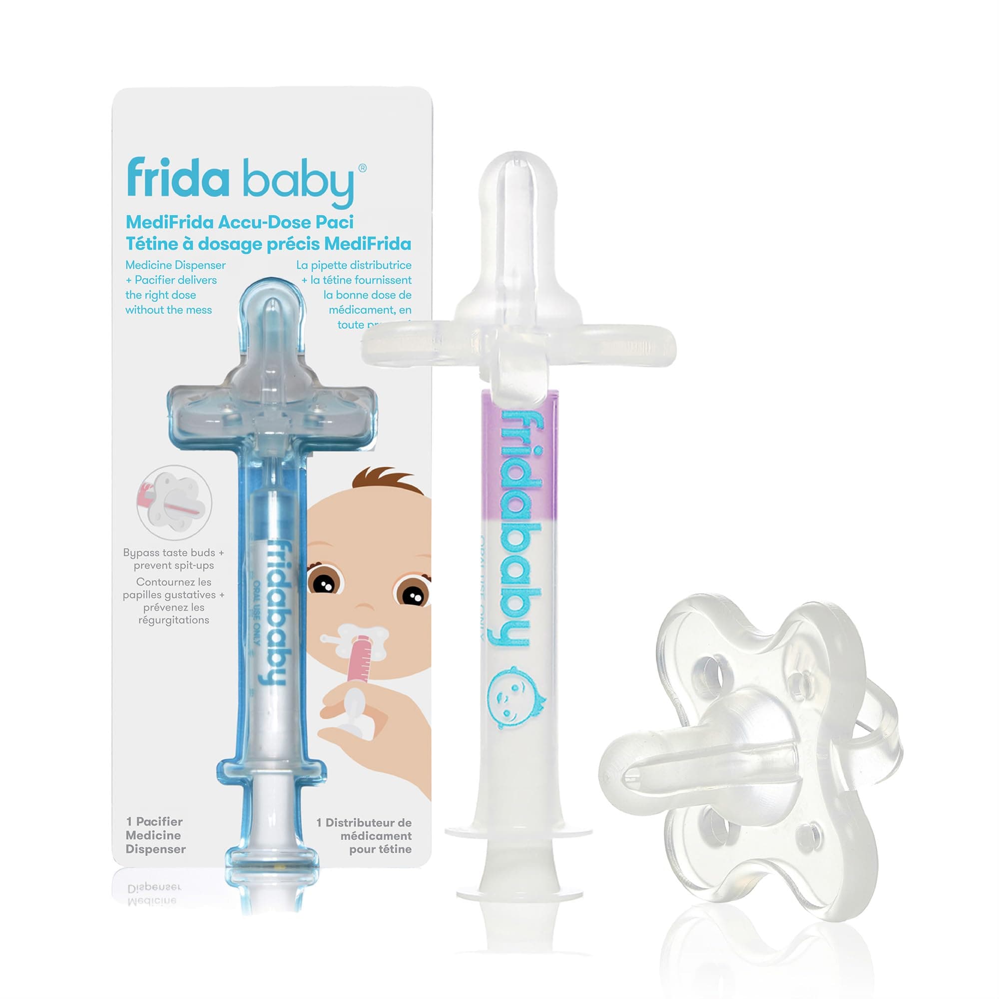 Frida Baby MediFrida Medicine Syringe & Pacifier for Mess & Fuss Free Use