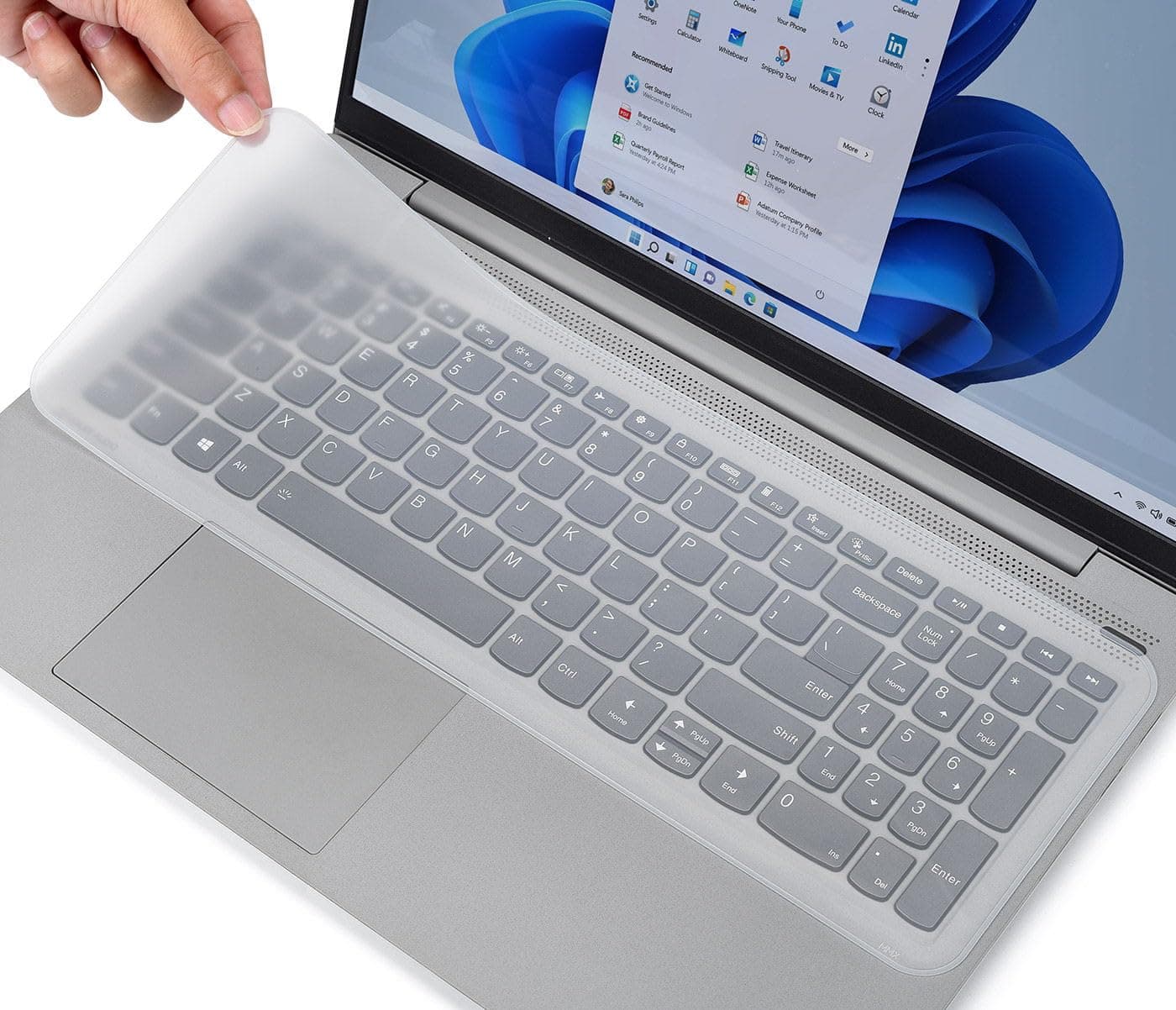 Universal Keyboard Cover Skin for 15.6" 17.3" Laptop Notebook Keyboard, Dell HP Acer ASUS Lenovo MacBook Ultra Thin Waterproof Dustproof Keyboard Protector Skin(13.7" x 5.07") - Clear