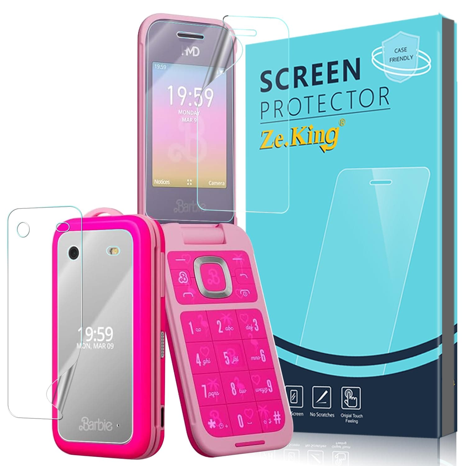 Zeking 3 Pack for HMD Barbie Screen Protector (PET), Soft TPU Film