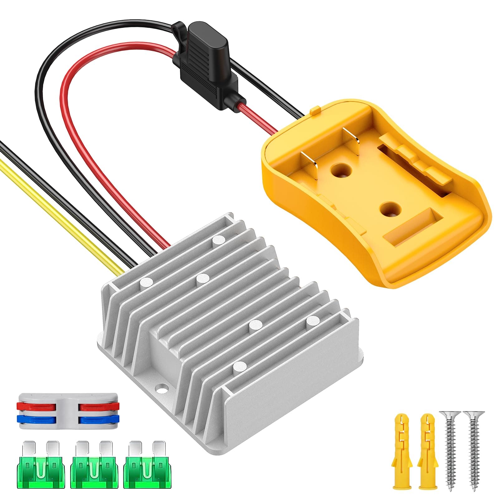 Azocek 20V to 12V Step Down Converter Compatible with DeWalt 20V Battery