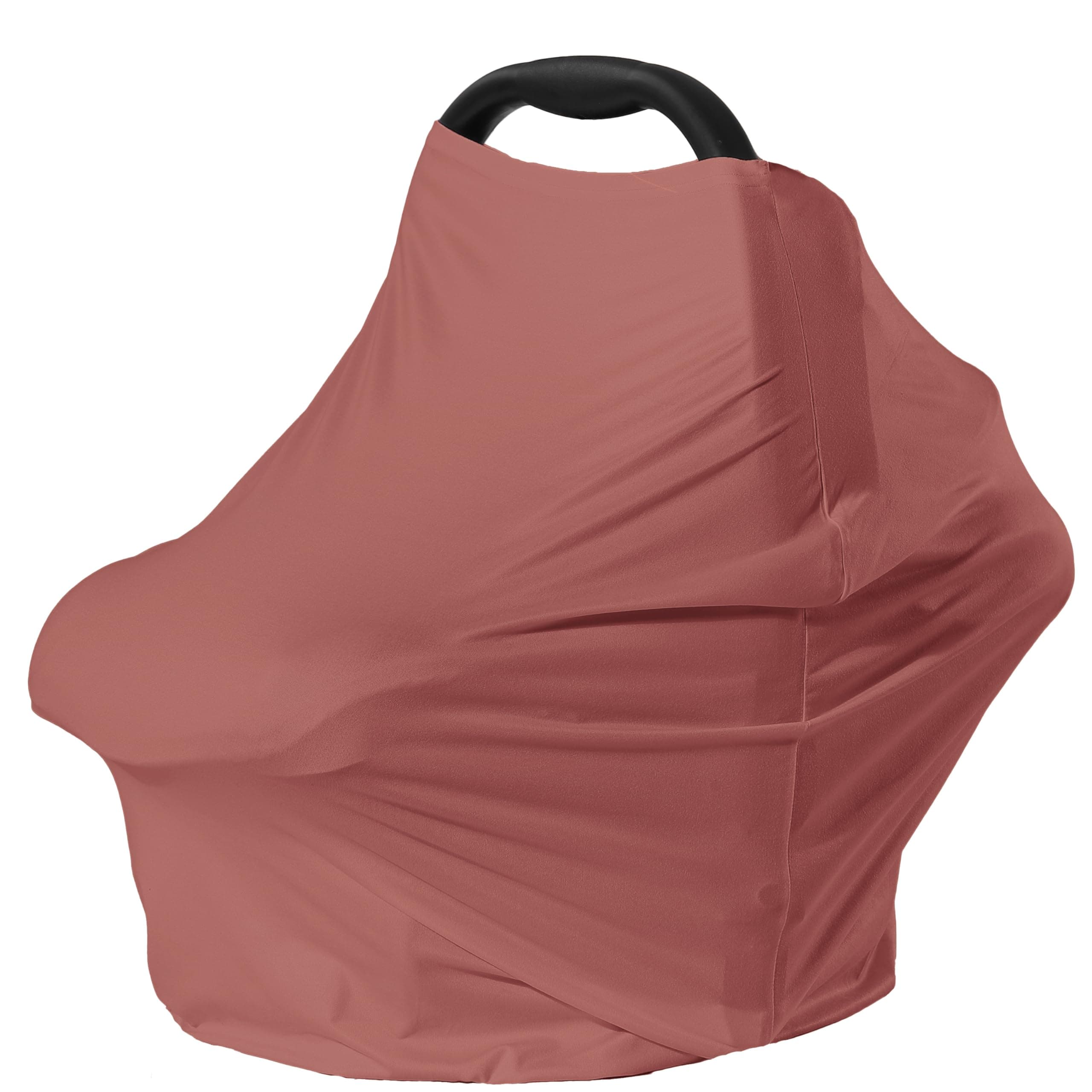 Nursing Cover for Car Seat Cover Baby - Multi-use Breastfeeding Cover Carseat Canopy Cover (elegant red)