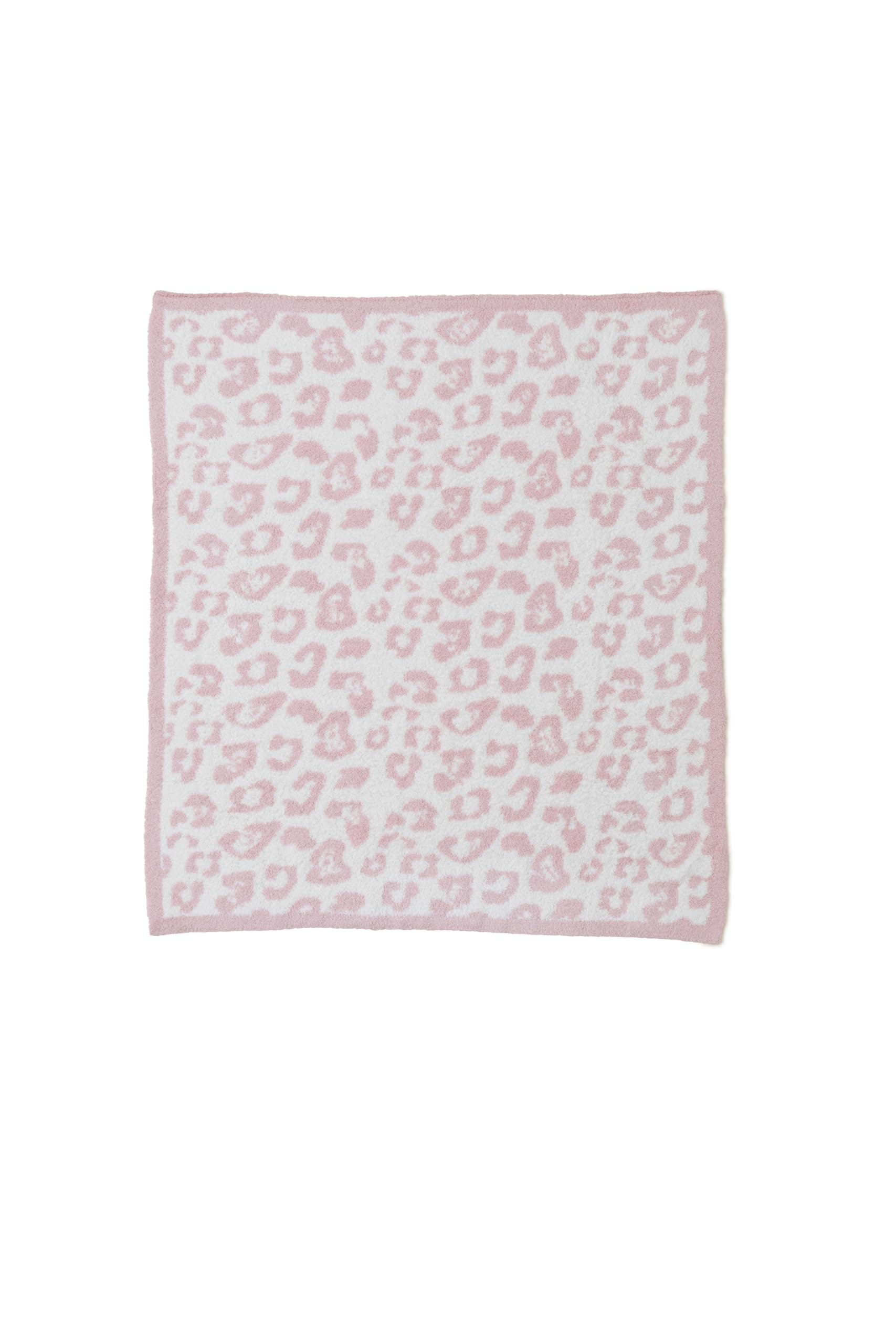Barefoot Dreams® CozyChic® Baby Blanket, Barefoot in the Wild, Ultra Soft Plush Jacquard Microfiber Cozy Blanket, Lightweight Comfort, One Size, Dusty Rose-Cream