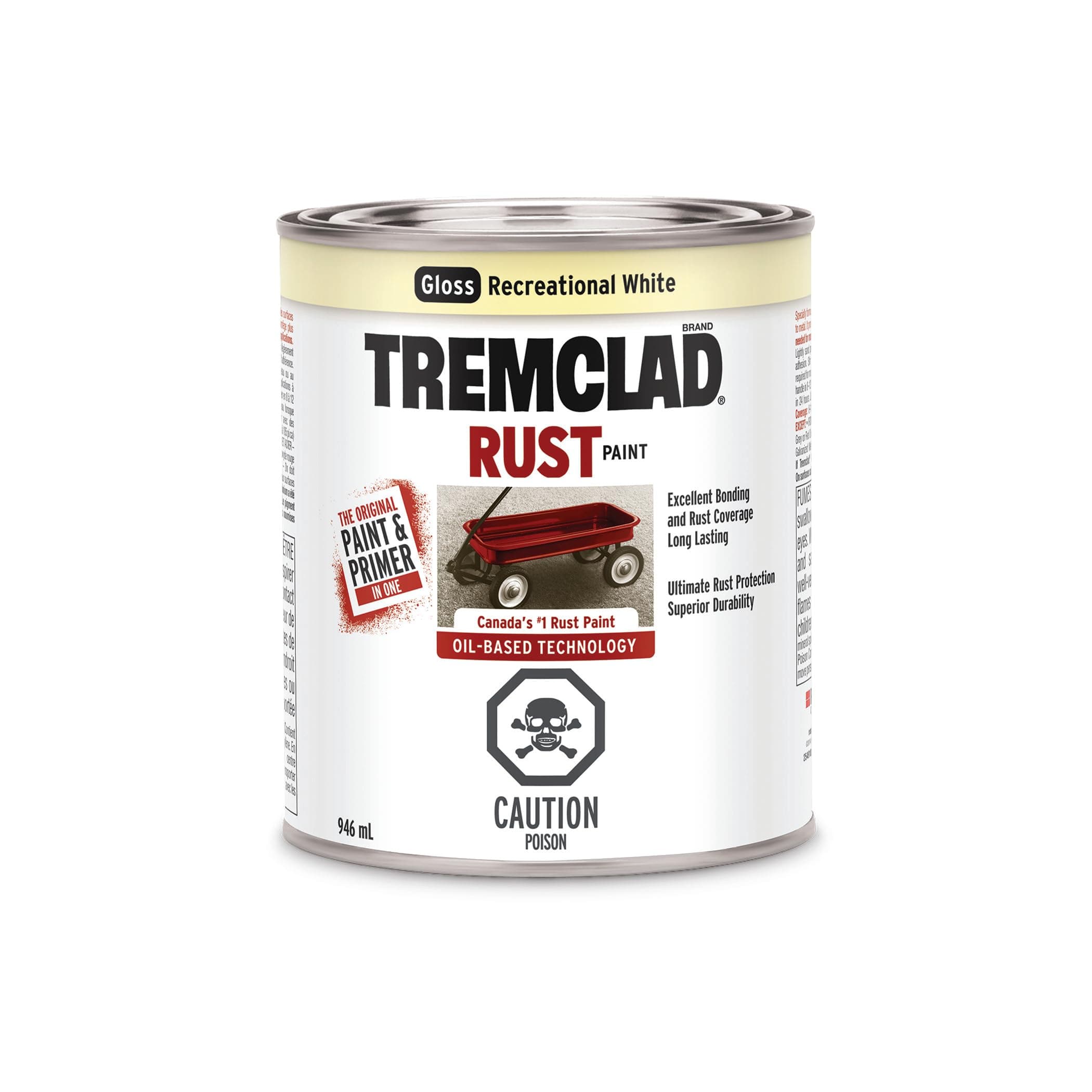 Tremclad Oil-Based Rust Paint in Rec white 946ml
