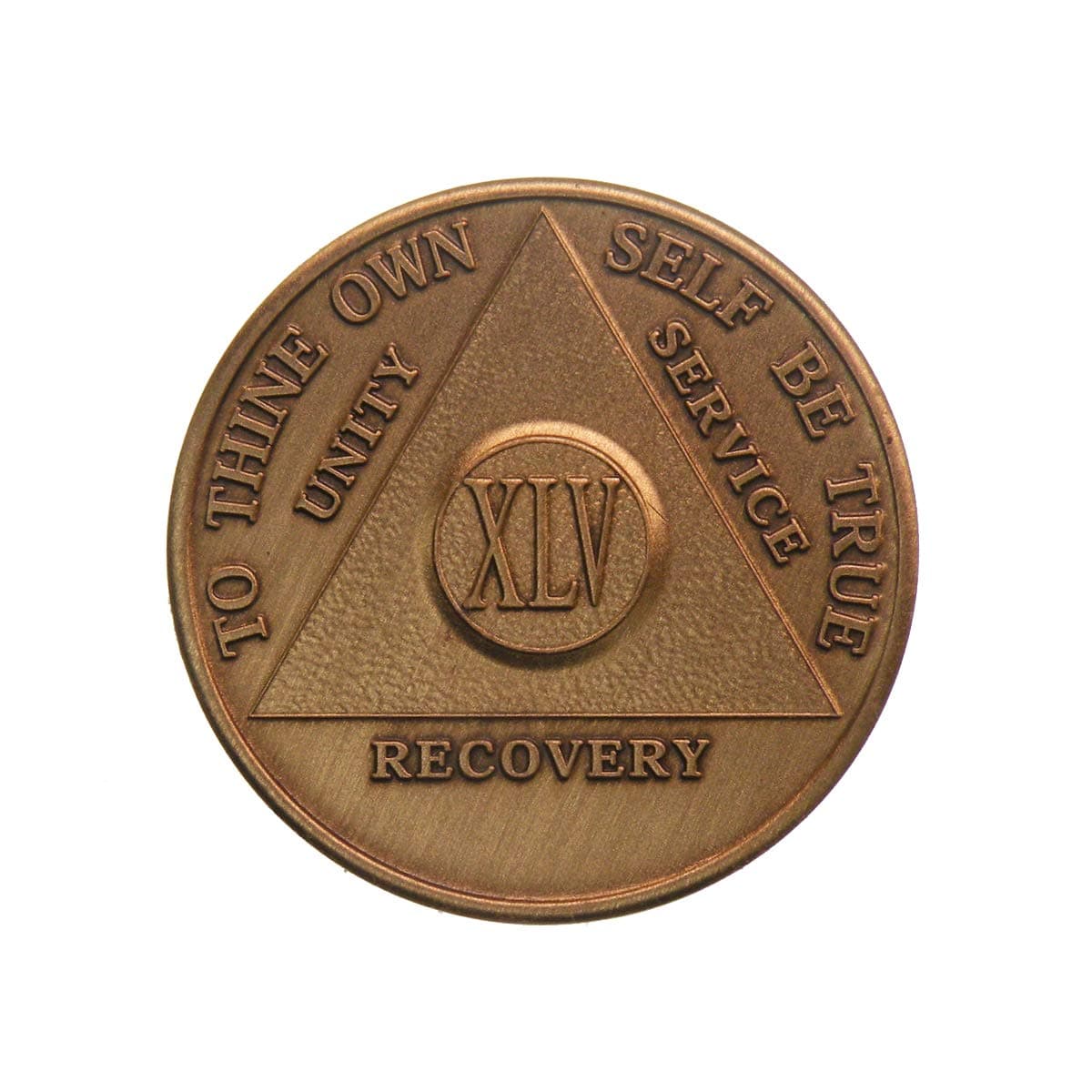 45 Year Bronze AA (Alcoholics Anonymous) - Sober / Sobriety / Birthday / Anniversary / Recovery / Medallion / Coin / Chip