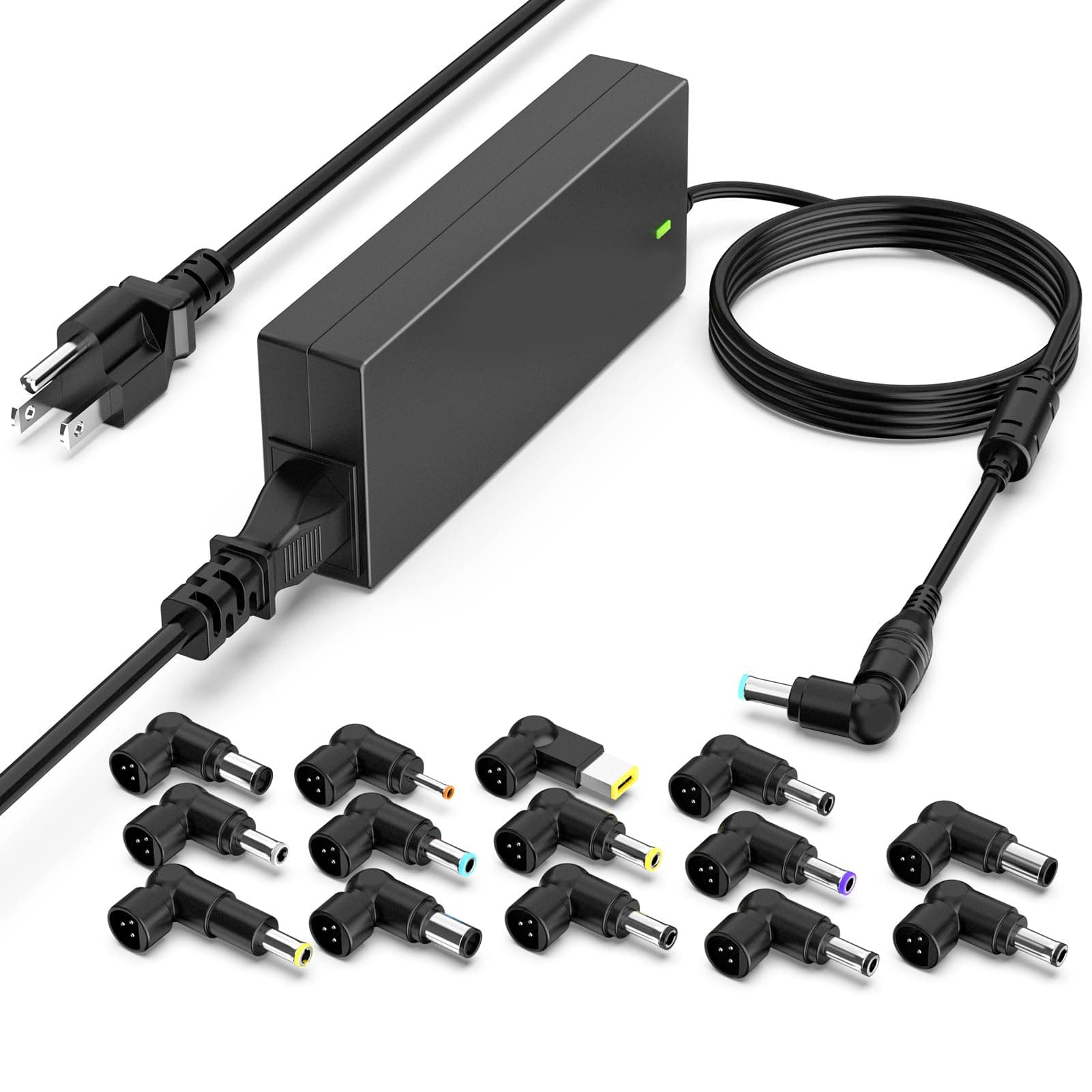 90W 65W Universal Laptop Charger Replacement for HP Dell Asus Lenovo Acer Toshiba Samsung Fujitsu Sony Gateway Notebook Ultrabook Chromebook Power Supply Cord with 15 Tips