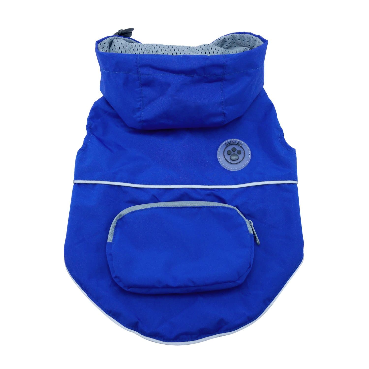FouFou Dog Rainy Day Poncho, XX-Large, Indigo