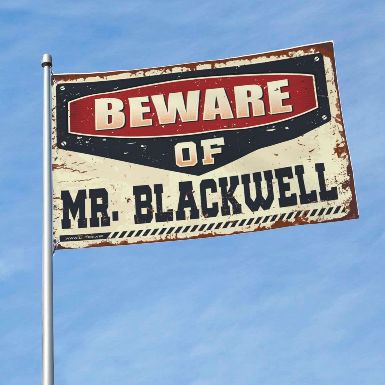 Funny Dorm Flags Beware Of Mr. Blackwell Flag Stuff For Your Room Windsocks Outdoor (Size : 30X45CM)