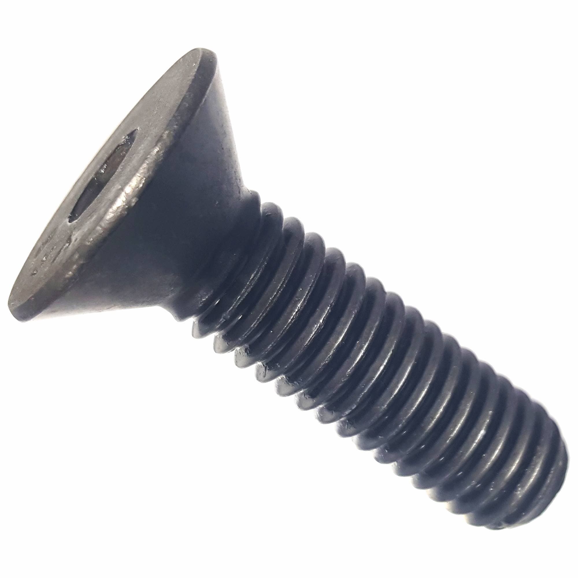 4-40 x 1" Flat Head Socket Cap Screws, Allen Socket Drive, Alloy Steel, Full Thread, Black Oxide, Machine Thread, Quantity 100