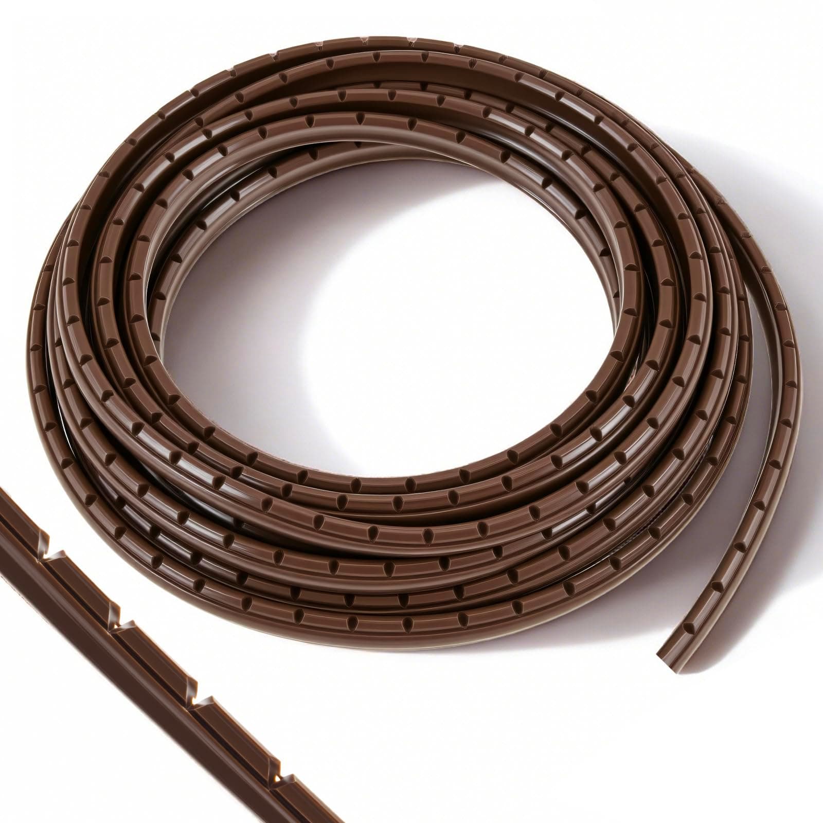 Pangda 26.25 ft/ 8 M Brown Rubber Retainer Woodworking DIY Glass Panel Retaining Retainer Installation Rubber Strips for Cabinet Rail Stile Groove Doors