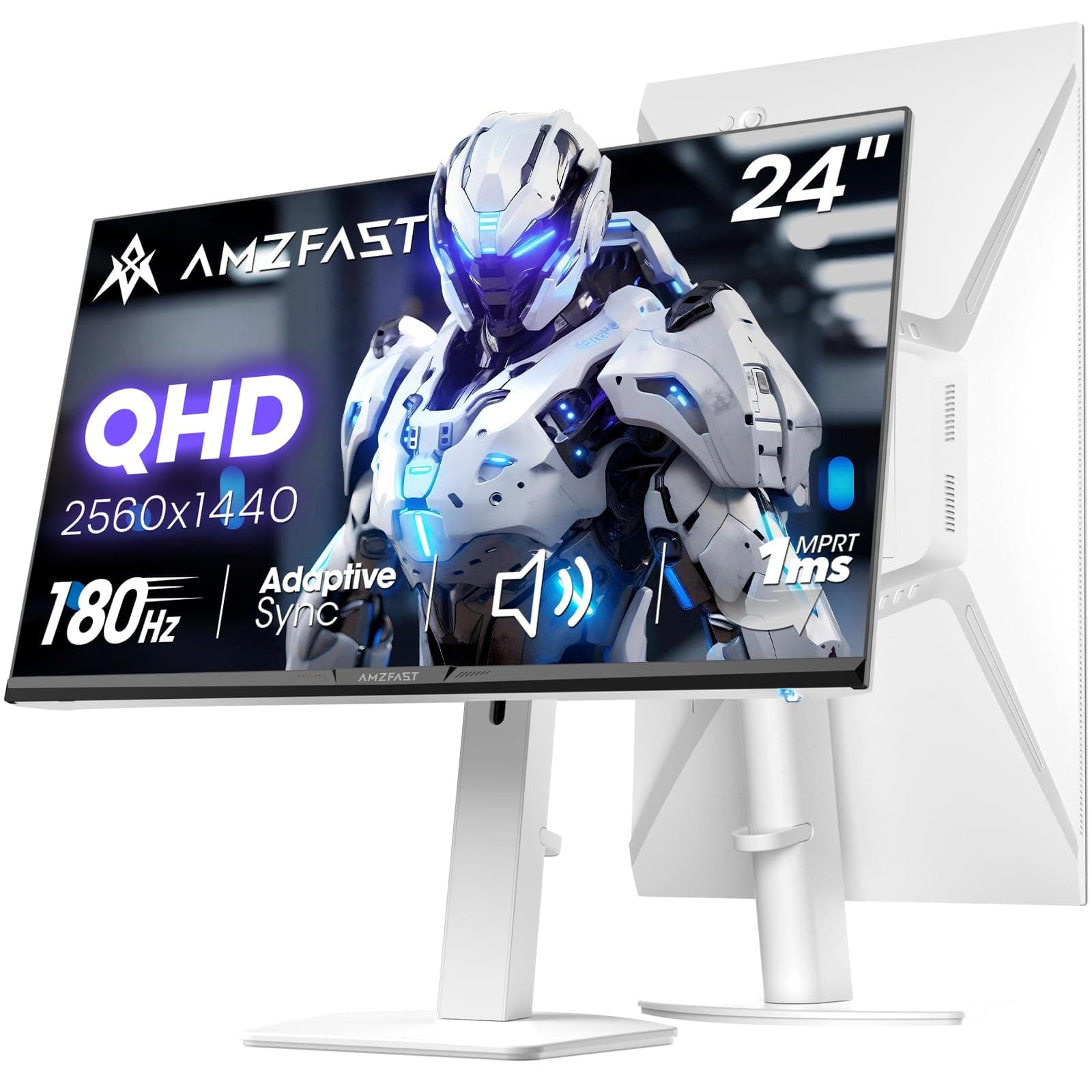 Amzfast 24 Inch Gaming Monitor 180Hz QHD (2560 ×1440) Fast IPS, AMZG24F6Q