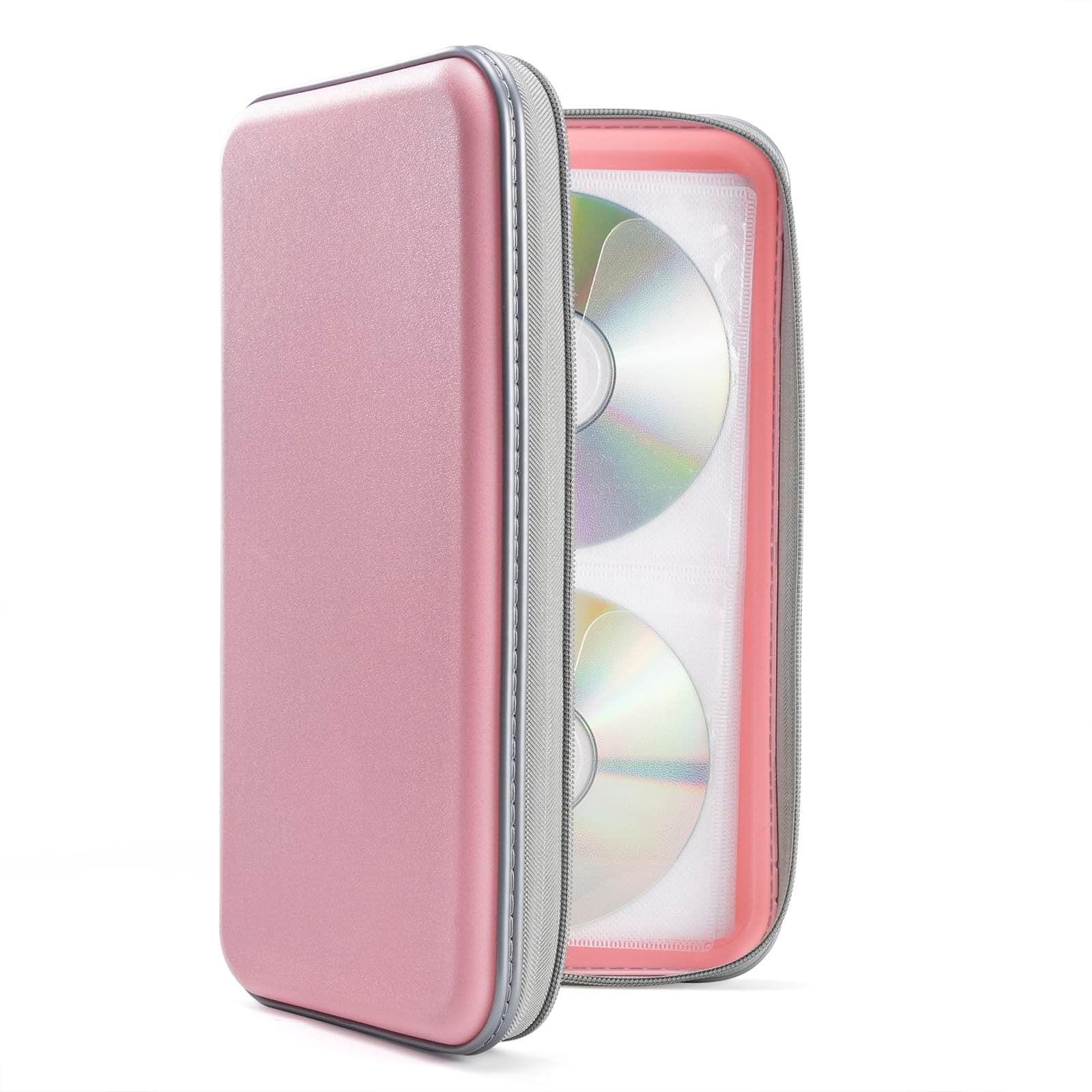 CD Case,96 Capacity DVD Case Portable DVD Hard Plastic Case Holder CD Organizer Wallet Protective DVD Storage