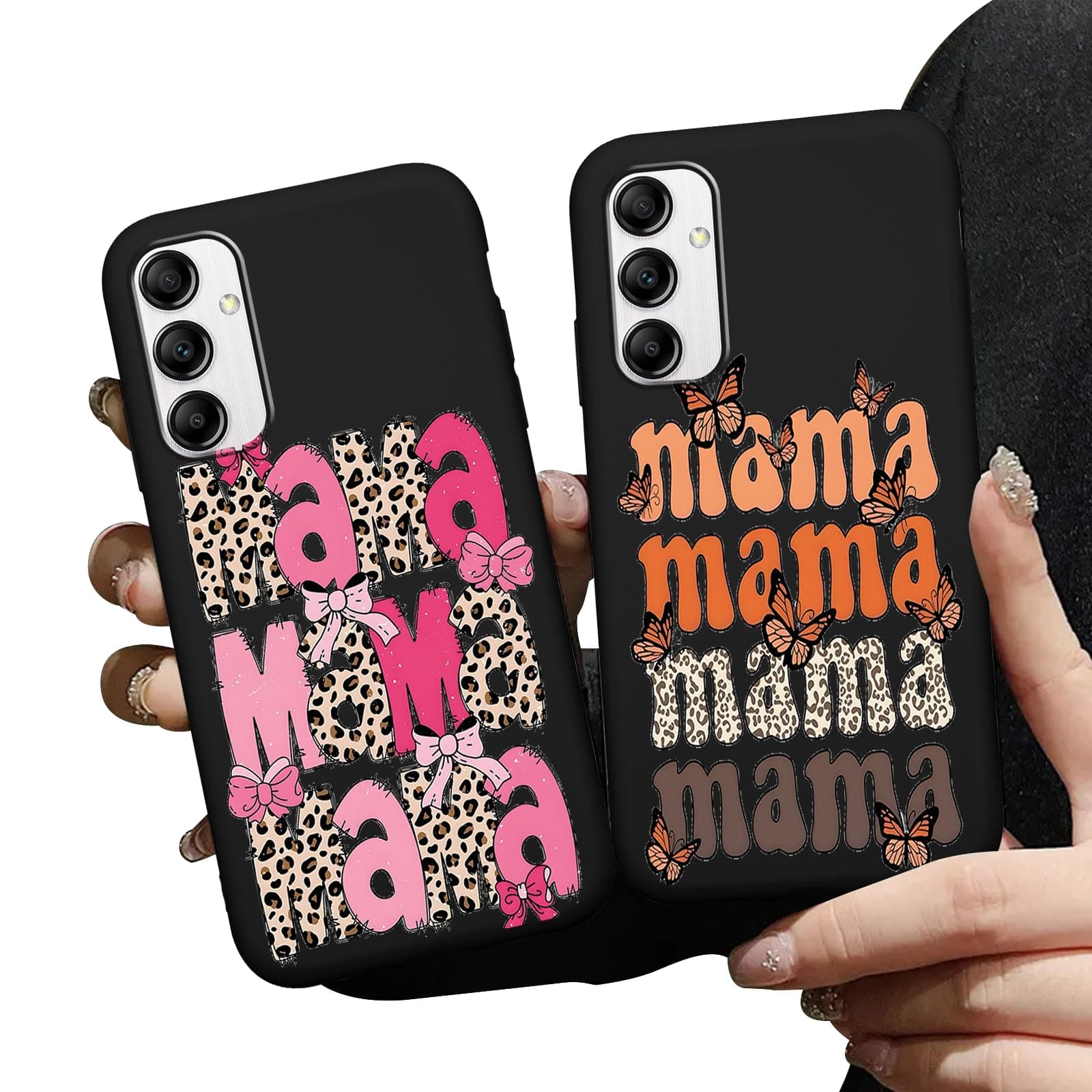 2 Pack Aesthetic Mama Bow Butterfly Phone Cases for Samsung Galaxy A36 Case Stylish Pattern Soft Shockproof Protective Slim Cover Funda for Samsung A36 6.64 Inch