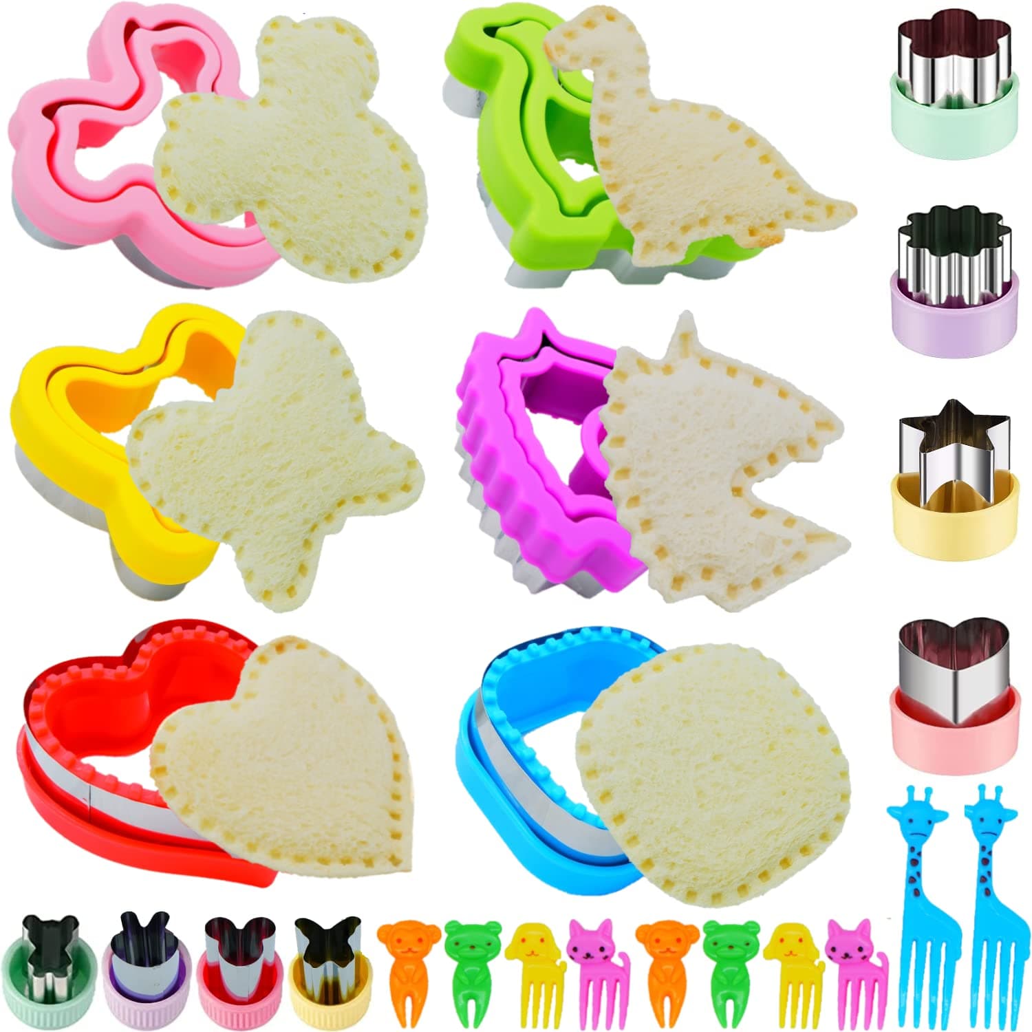 Uncrustables Sandwich Cutter, Sandwich Cutters for Kids Lunch, Breakfast Sandwich Maker, Crustless Sandwich Maker, Bread Cookie Fruit Cutters, Lunch& Bento Box Accessories