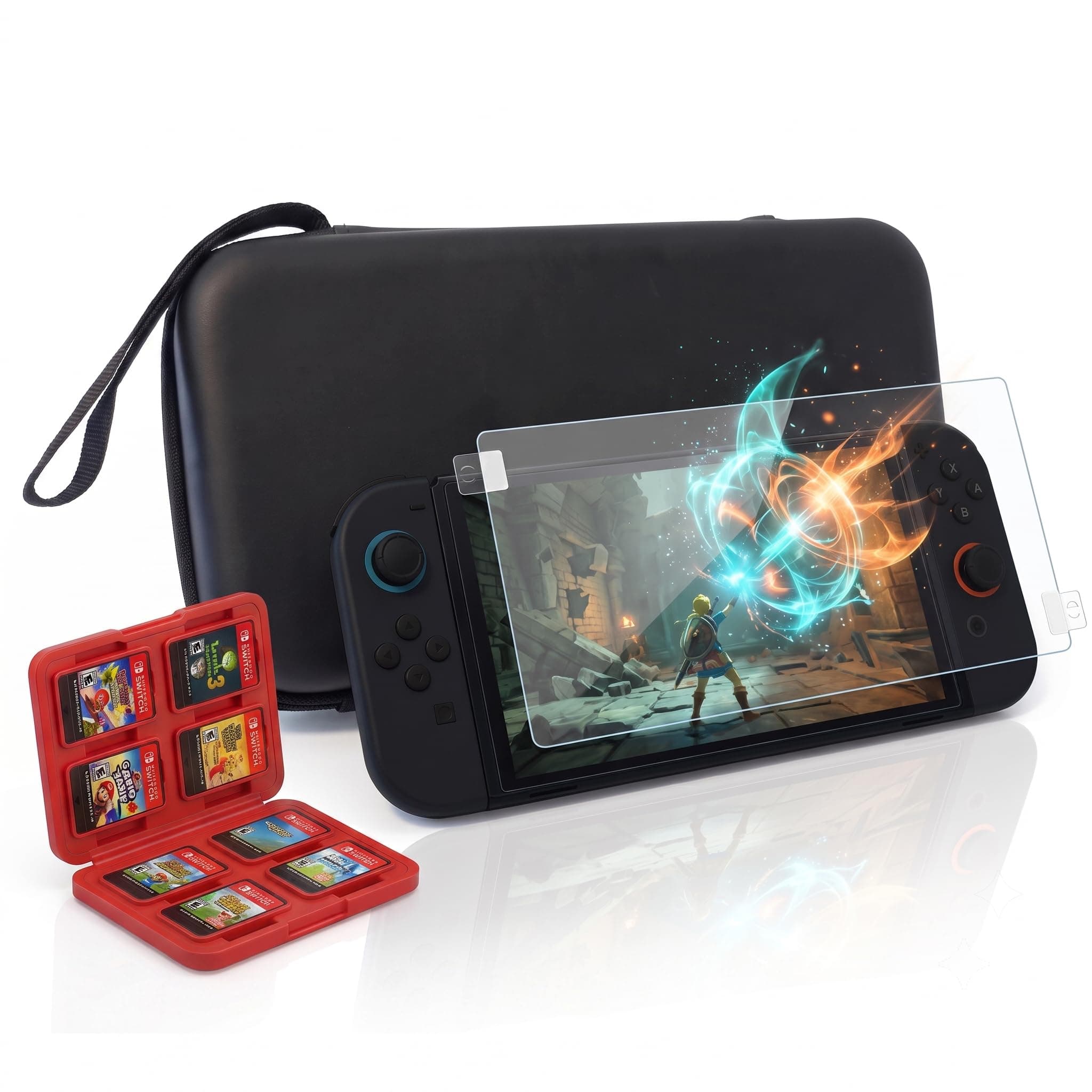 HYPE GAMER GEAR Carry & Travel Case for Nintendo Switch 2 | with Tempered Glass Screen Protector