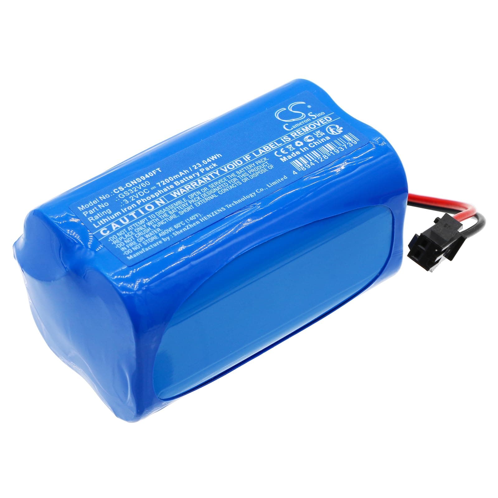 7200mAh / 23.04Wh Replacement Battery for Gama SonicGS32V60, GS-94C-D