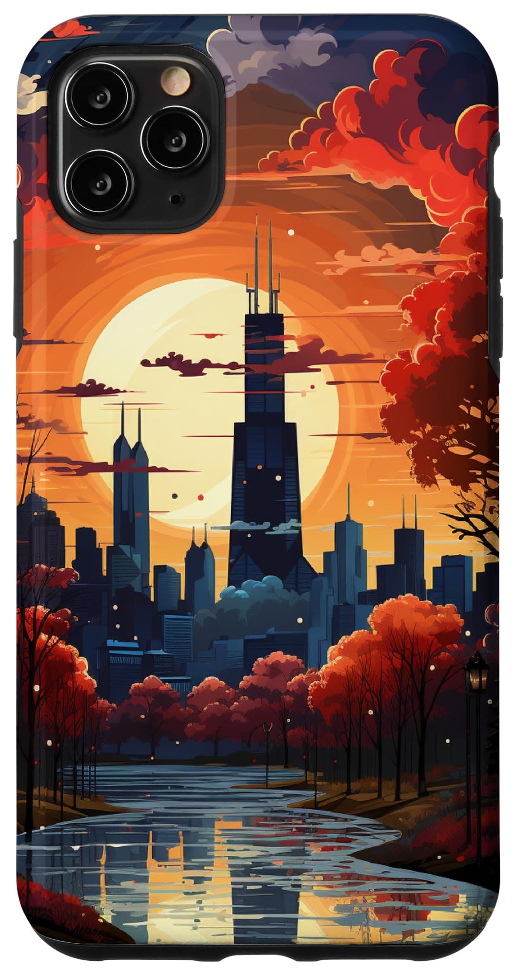 illustration Chicago Skyline City of Chicago Case for iPhone 11 Pro Max